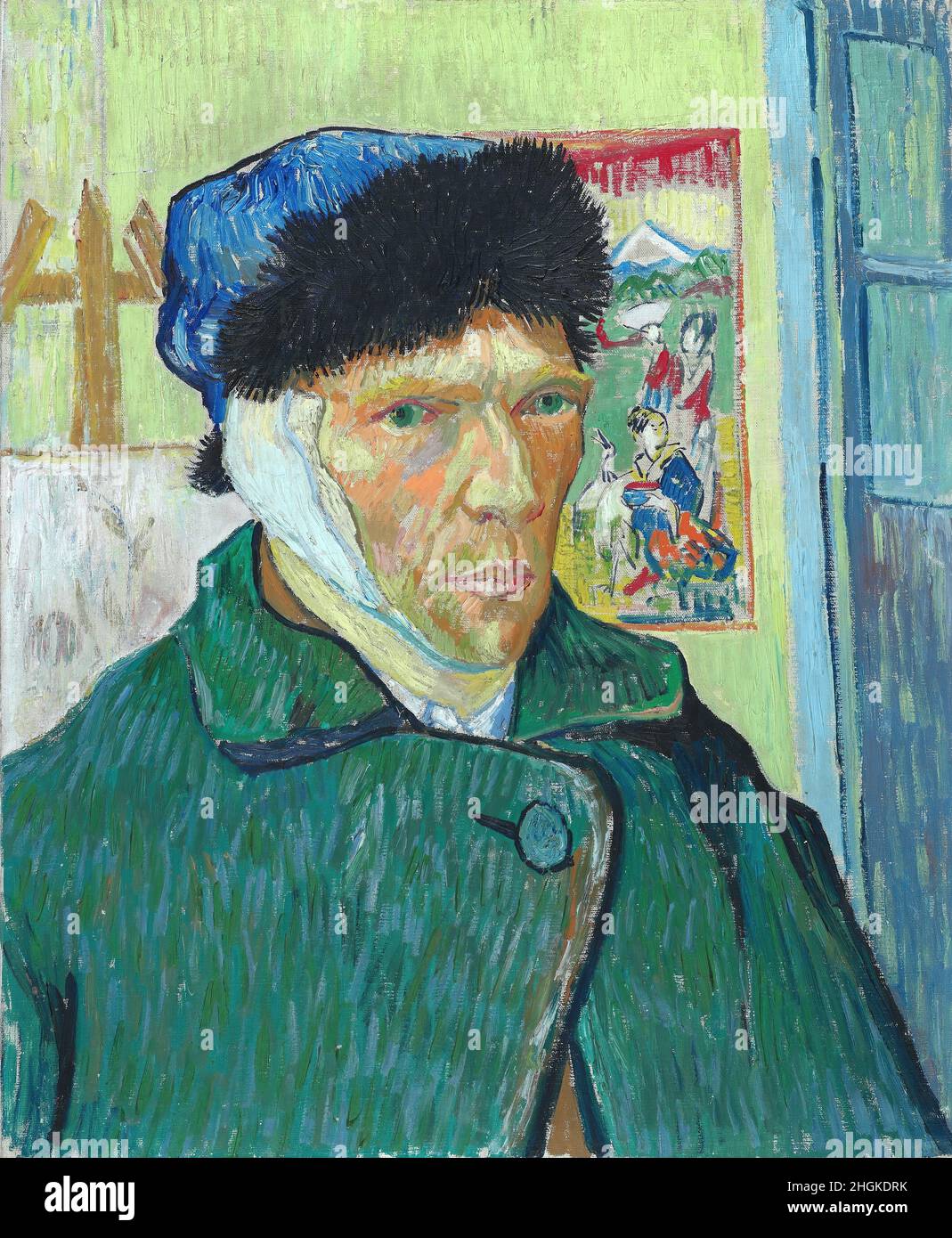 Self-Portrait with Bandaged Ear - 1889 - Oil on canvas 60 x 49 cm - vg02Van Gogh Vincent Stock Photo