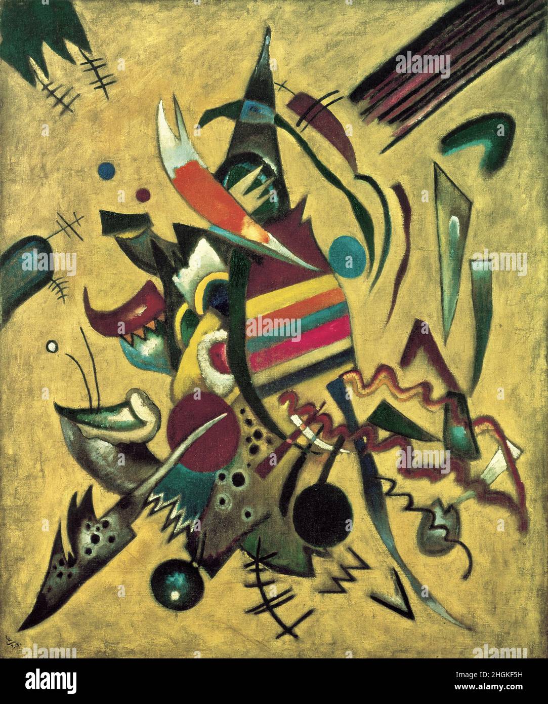 Points - 1920 - Oil on canvas 91,8 x 110,3 cm - Kandinskij Vasilij Vasil'evič Stock Photo