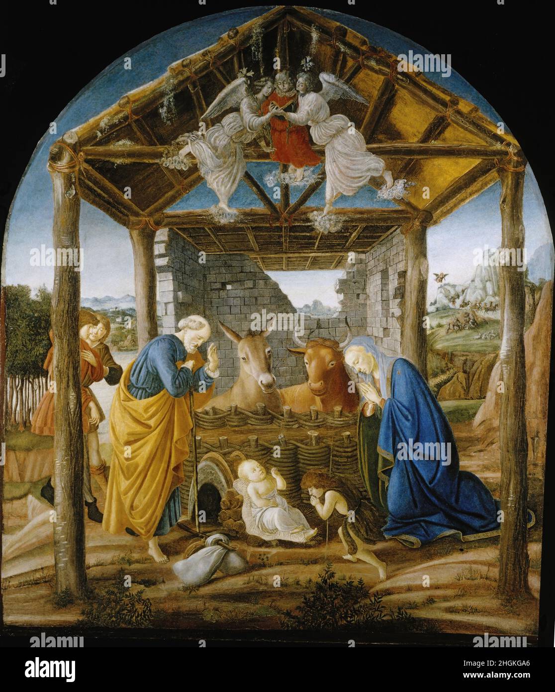 Natività - 1475 - affresco trasferito on tela 160 x 140 cm - Botticelli  Sandro Stock Photo - Alamy