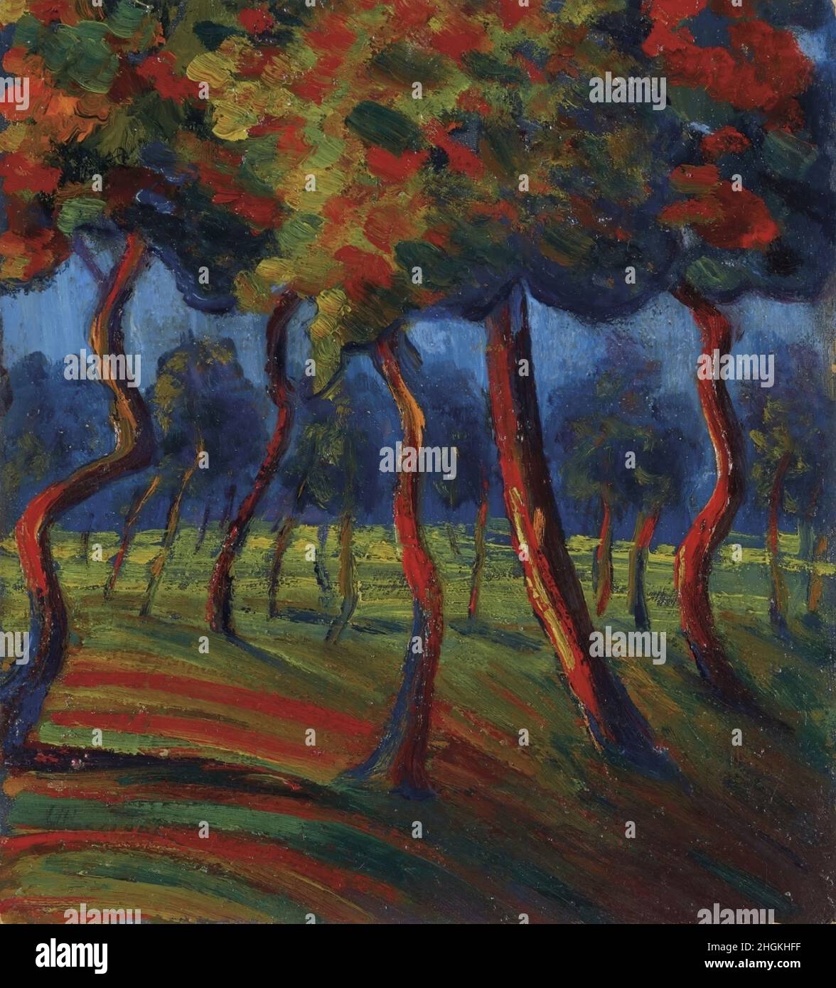Boccioni Umberto - Private Collection - Paesaggio- unknown date -  olio su catone 24 x 21,7 cm - Stock Photo