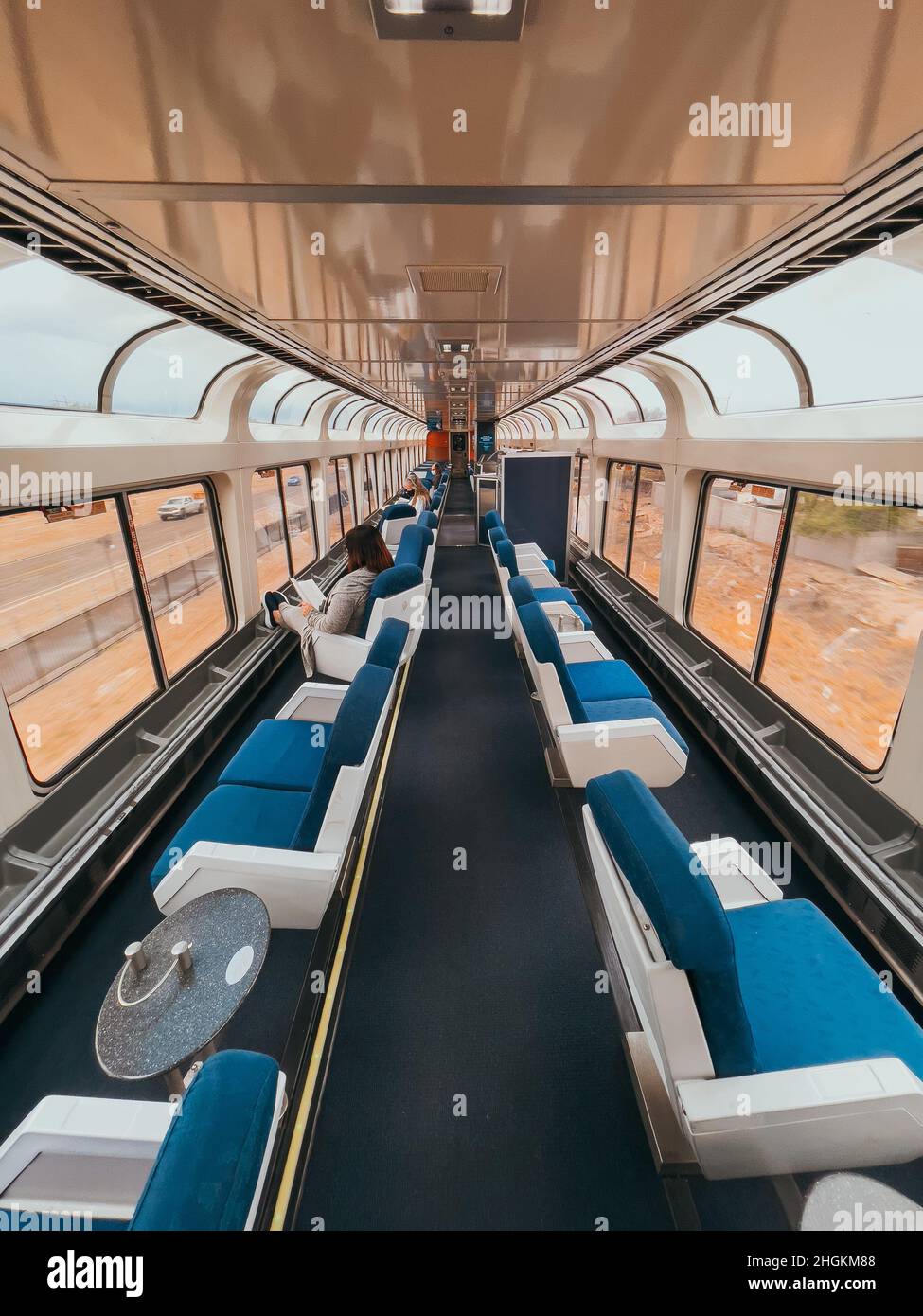 Inside Amtrak Train Observation Car
