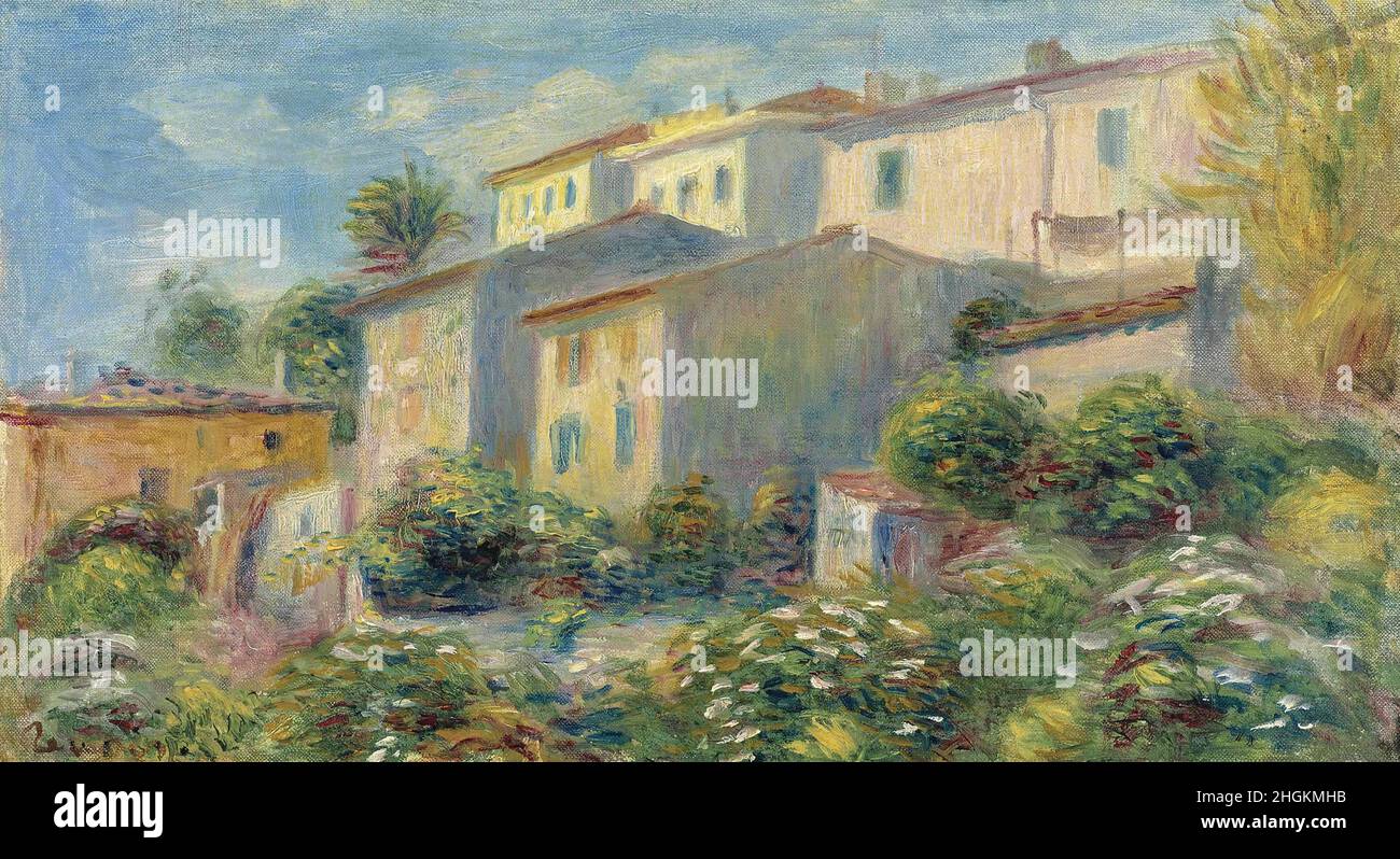 Tableau Toile « La Maison De La Poste à Cagnes » De Renoir - Prêt à Accrocher - Neuf
