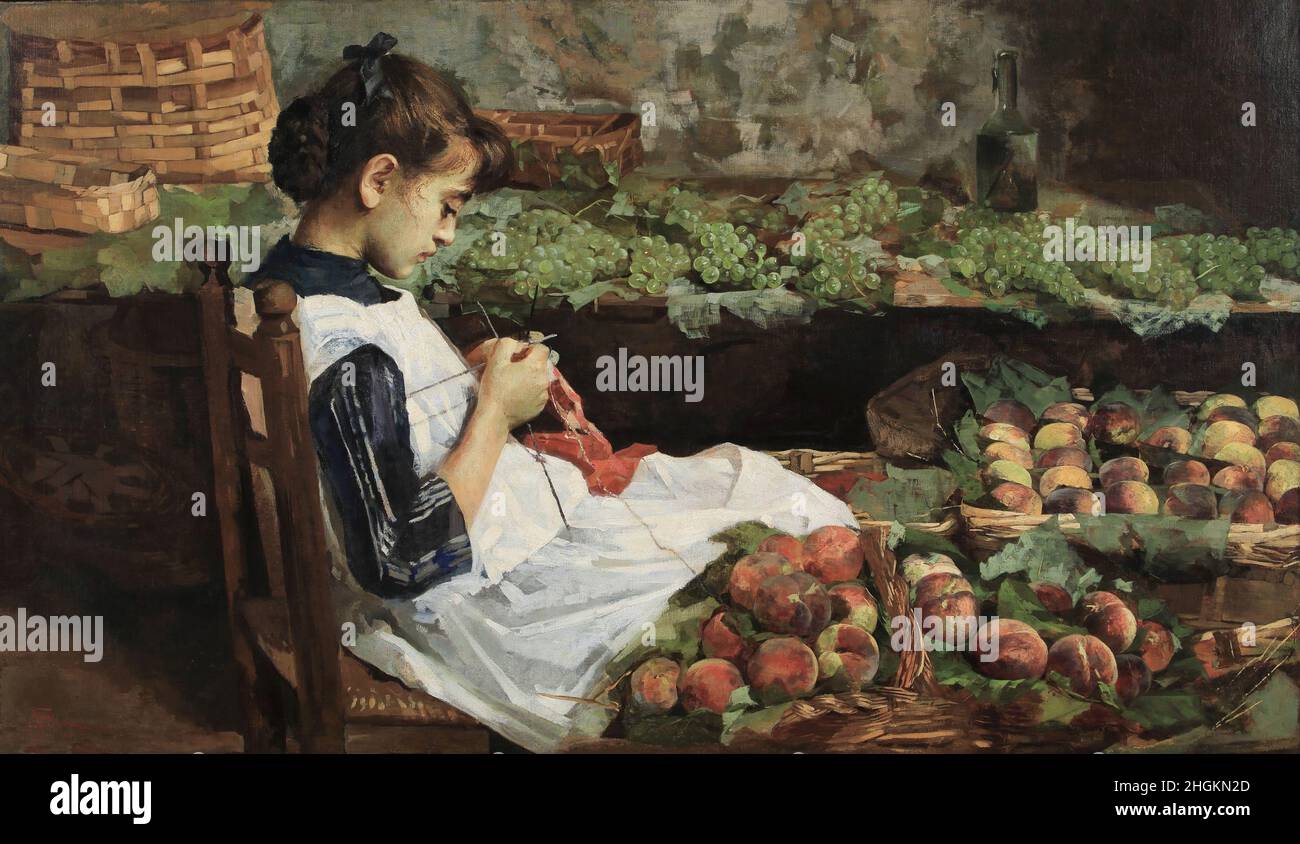 Sottocornola Giovanni Private Collection La fruttivendola no date