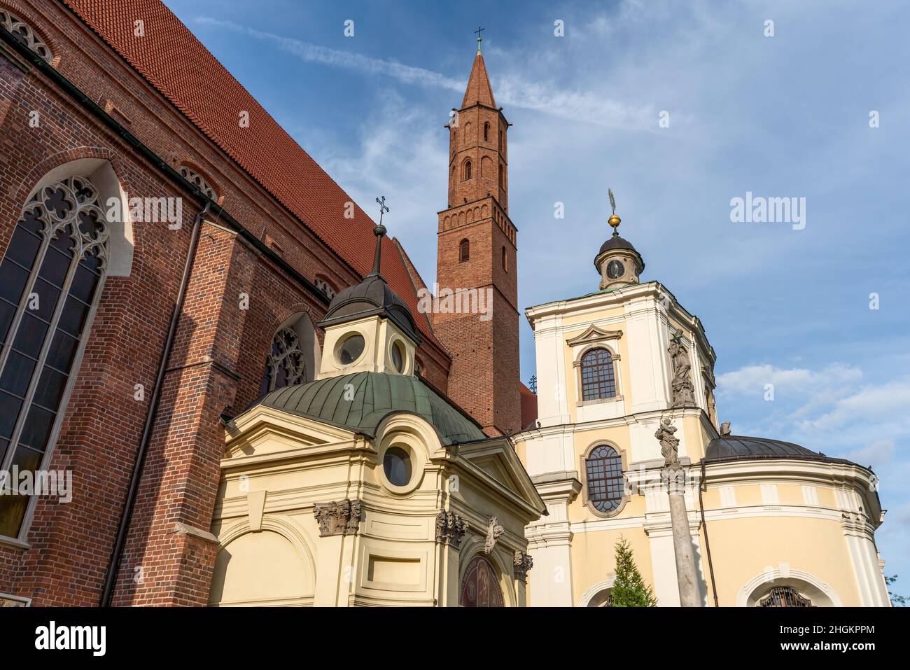 Cathedral of St. John the Baptist at Cathedral Island (Ostrow Tumski) - Wroclaw, Poland Stock Photo