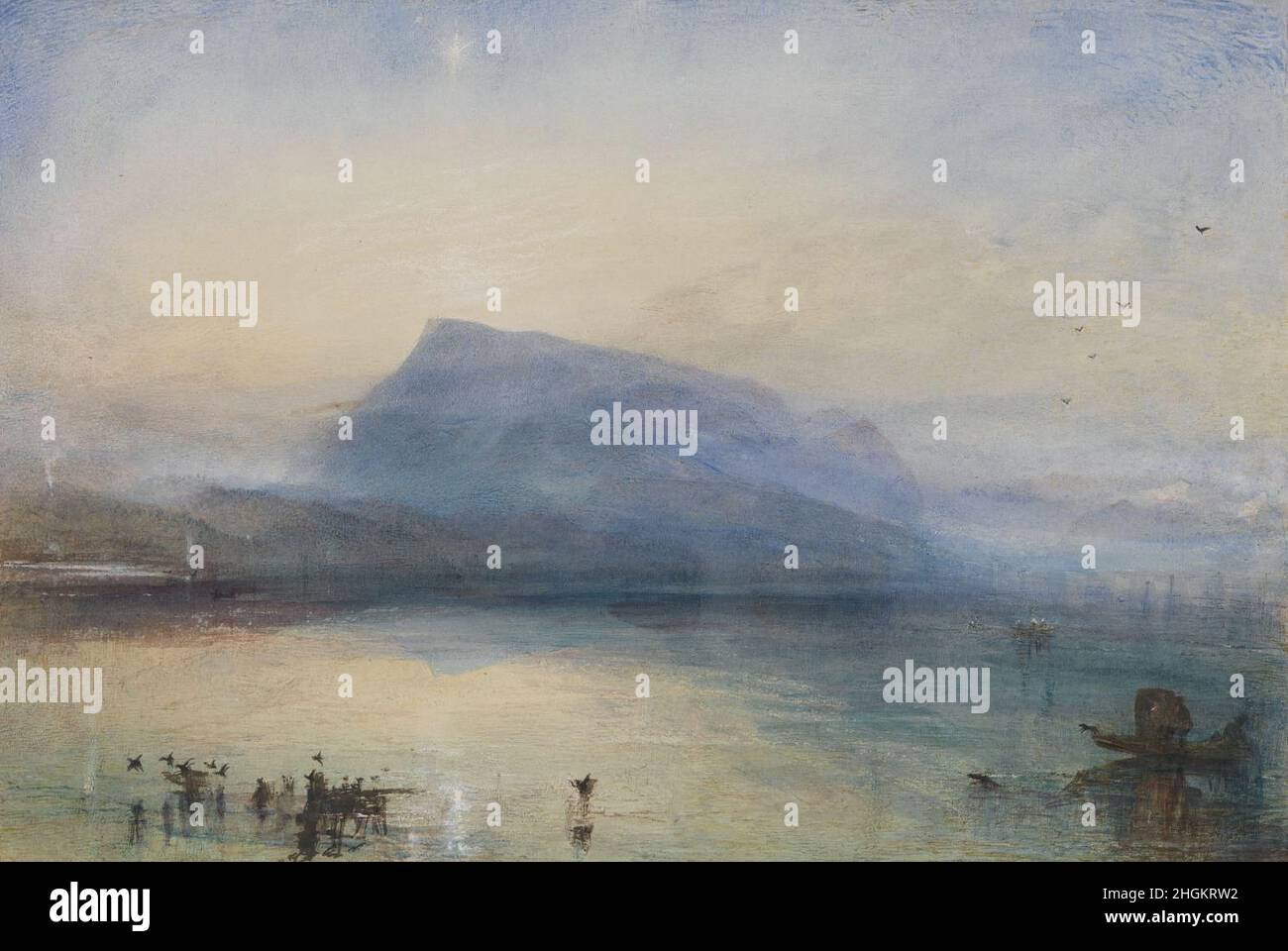 The Blue Rigi, onnrise - 1842 - acquerello on carta 29,7 x 45 cm ...