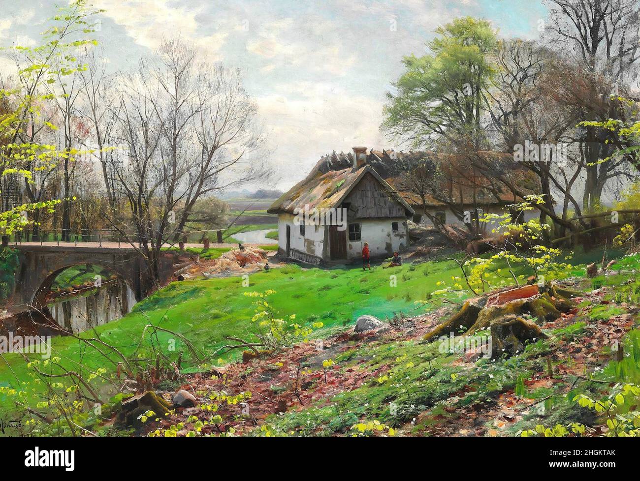 D-TOYS Puzzle 1000 Teile – Peder Mørk Mønsted "Spring Day In The Woods", Bunt
