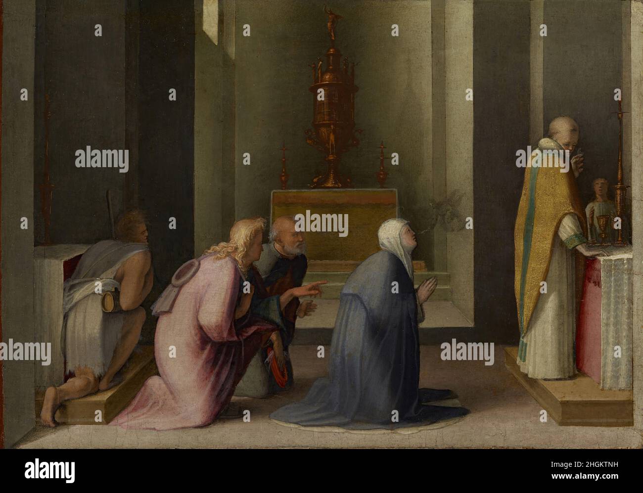 The Miraculous Communion of Saint Catherine of Siena - olio e foglia d ...