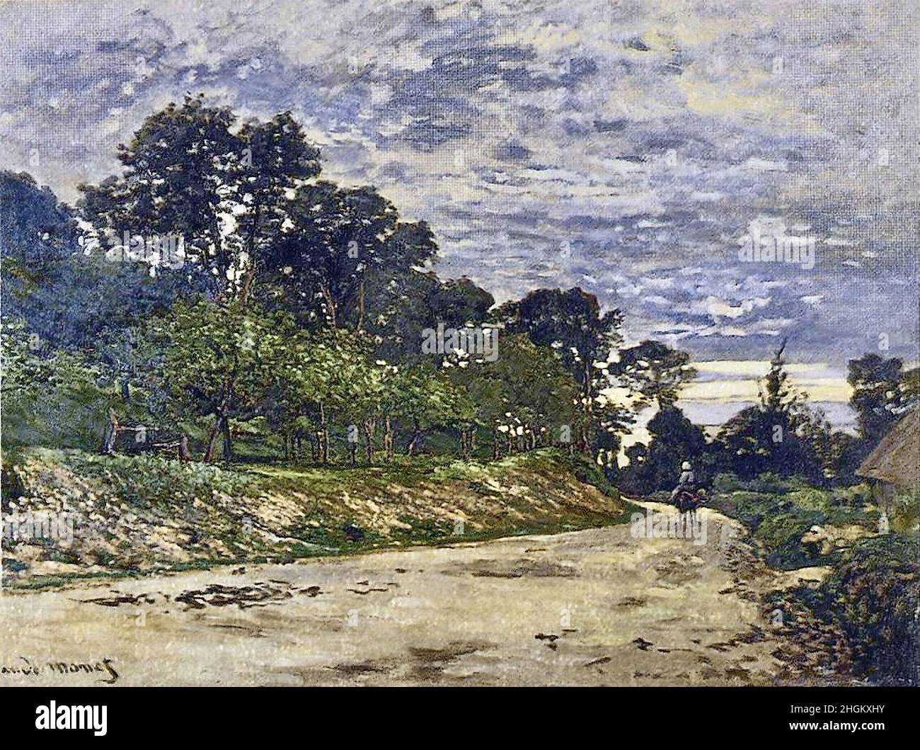 Strada davanti alla fattoria Saint-Simeon - 1864 - Oil on canvas no info - Monet Claude Stock Photo