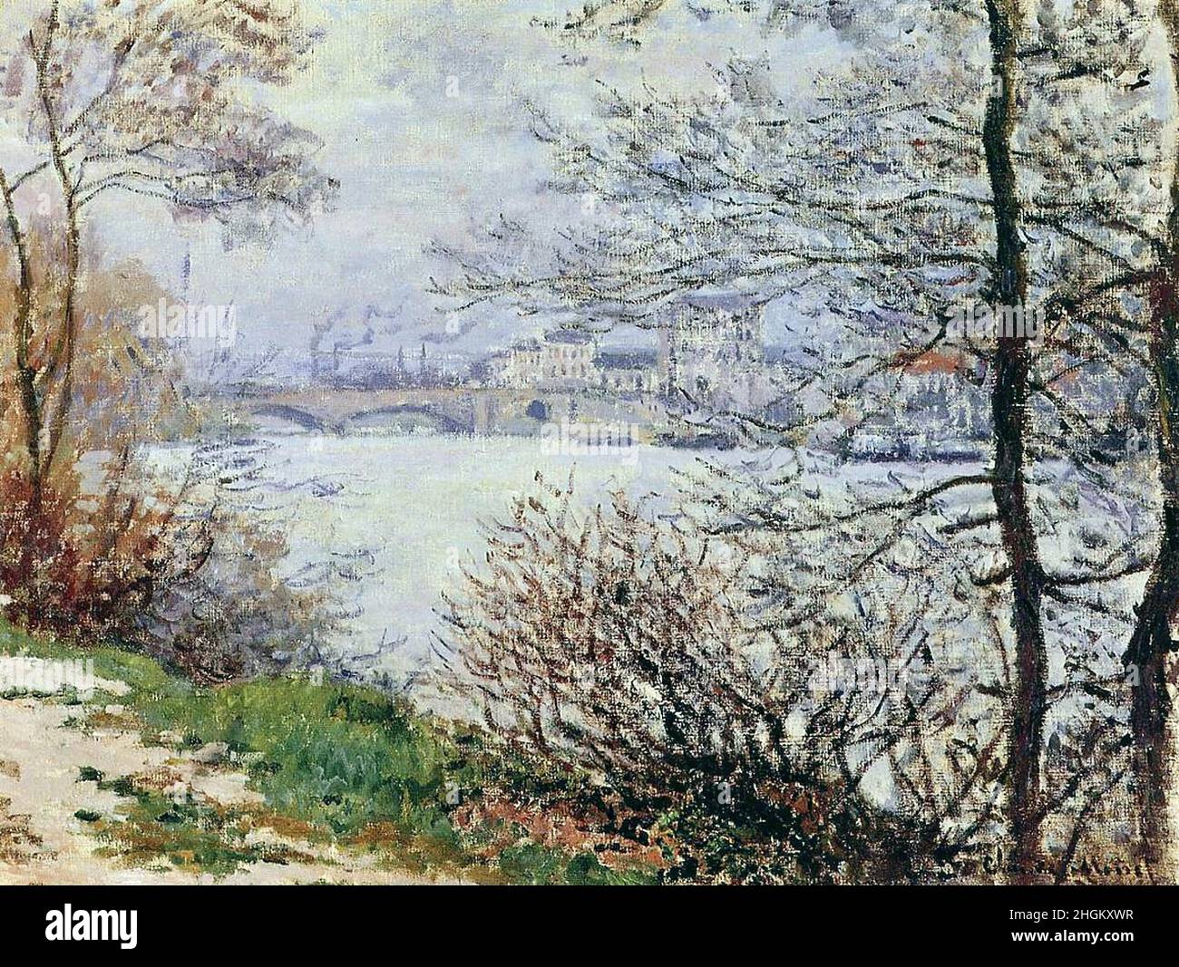 Monet Claude - Private Collection - The Banks of the Seine, Ile de la ...