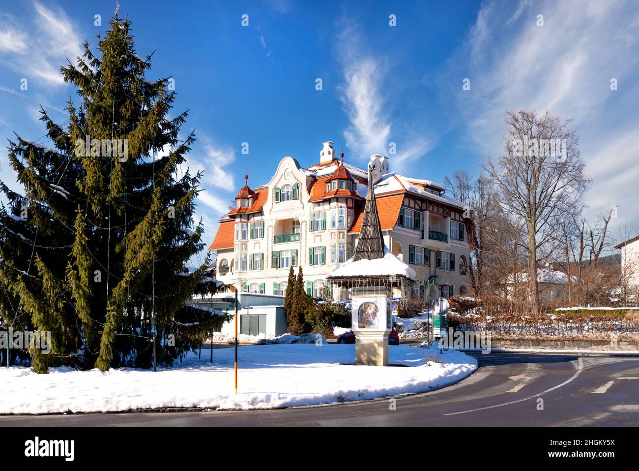 Velden am Wörthersee in winter at christmas time, Austria Stock Photo
