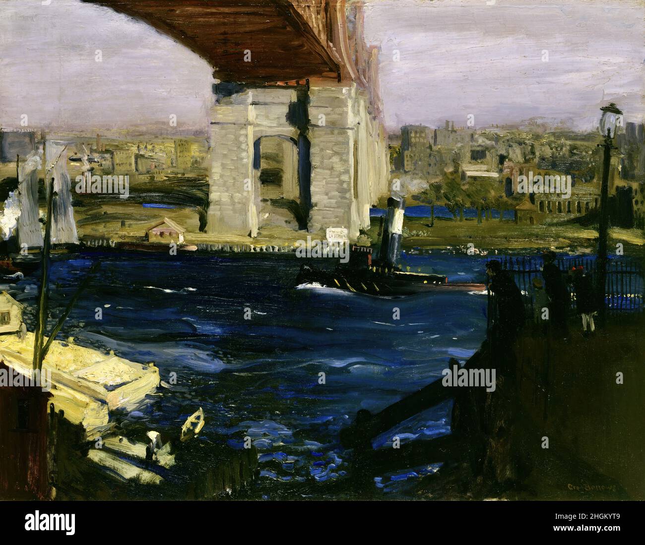 The Bridge, Blackwell’s Island 1909 86,5 x 112 cm Bellows Stock Photo Alamy