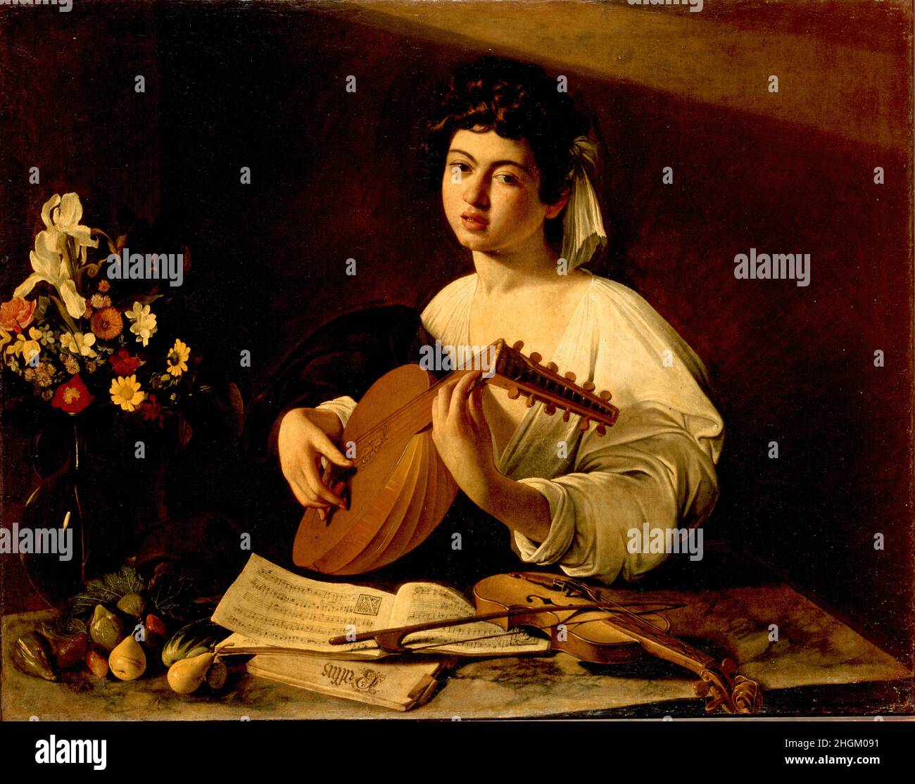 Suonatore di liuto oil on canvas 100 x 126,5 cm Merisi Michelangelo