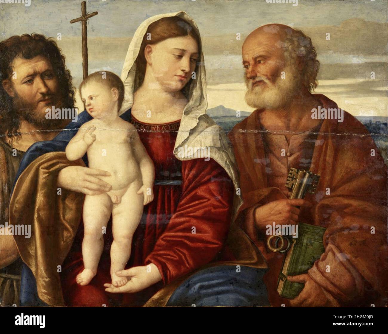 Virgin and Child with Saints John the Baptist and Peter - 1510 - oil on ...