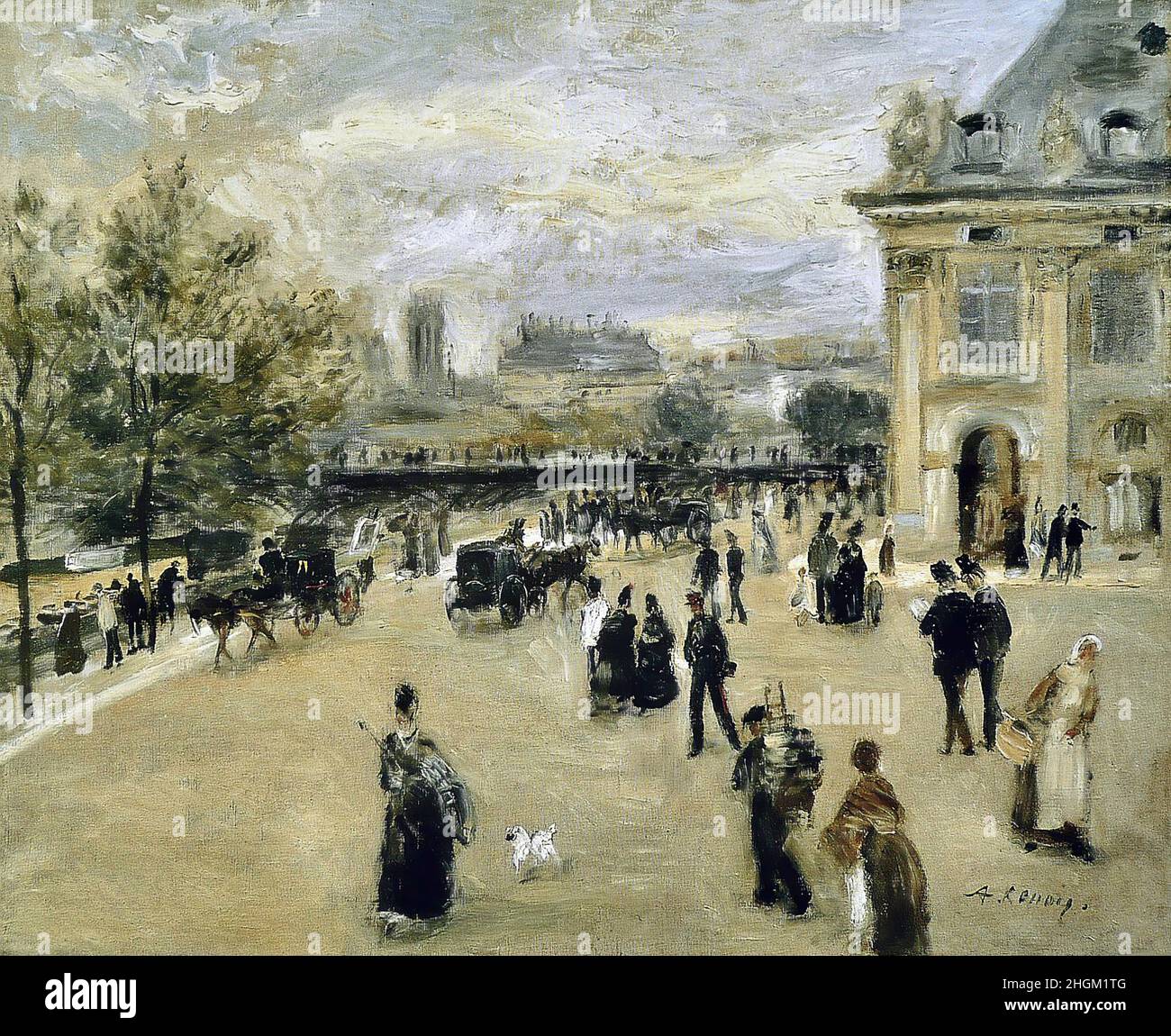 Renoir Auguste - Private Collection - Paris l'institut au quai Malaquais - 1875 - Oil on canvas 46 x 56 cm Stock Photo