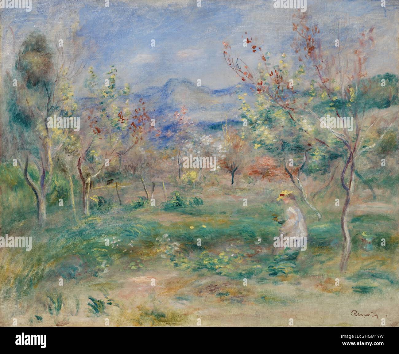 Paysage - 1900 05c. - Oil on canvas 45,7 x 55,2 cm - Renoir Auguste Stock Photo