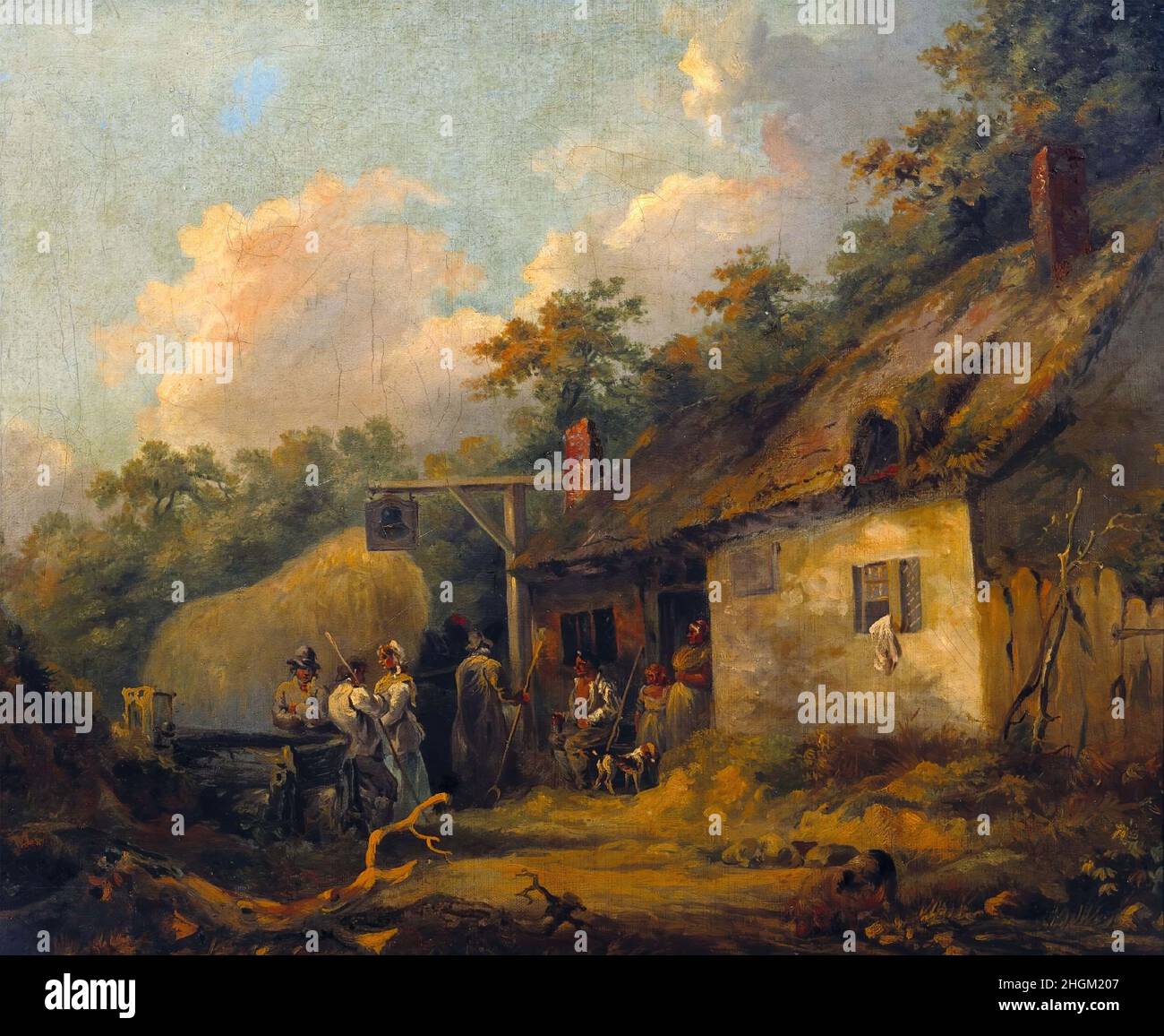 Peasants outside an Inn - no date - Oil on canvas 50,8 x 61 cm - Turner  Joseph Mallord William Stock Photo - Alamy