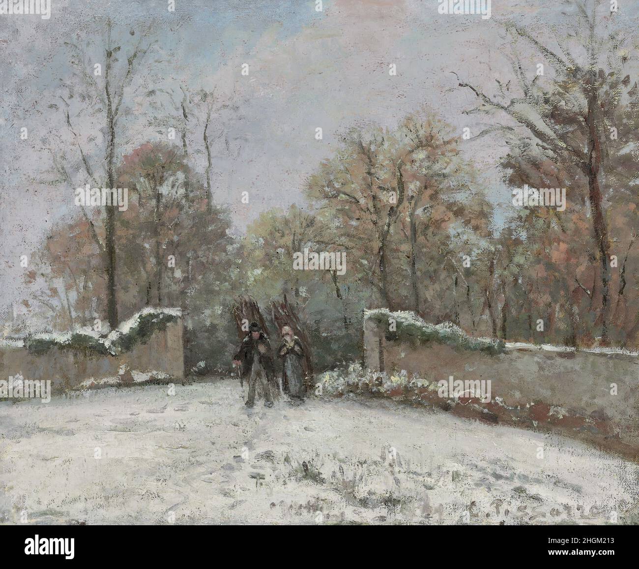 Toile Et Cadre Camille Pissarro - Allée Dans Le Parc De Marly - Impressionnisme - Prêt à Accrocher