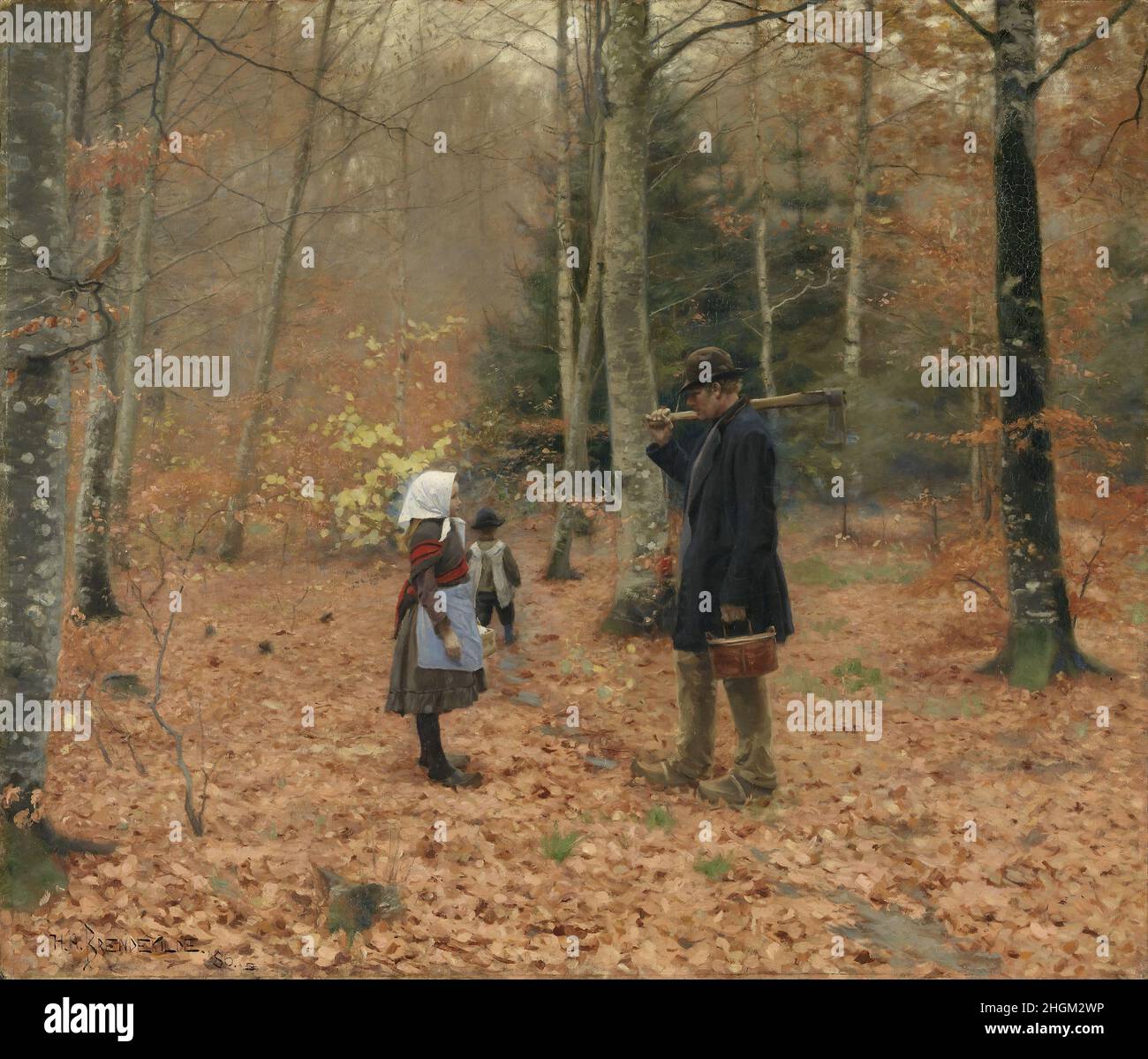 The Woodman and his Children 1886 oil on canvas 128 x 109,5 cm