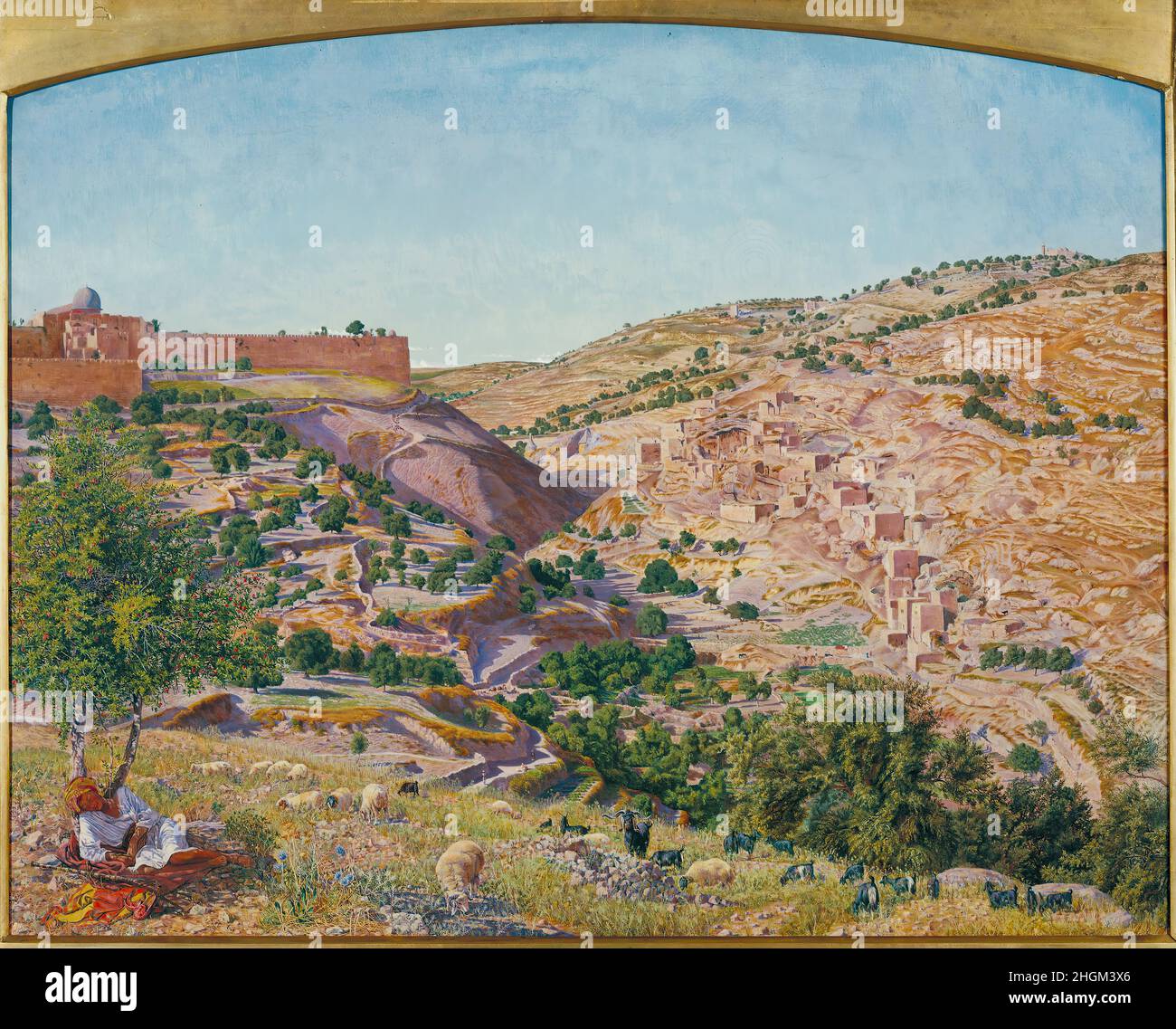 Thomas Seddon - Jerusalem and the Valley of Jehoshaphat from the Hill of Evil Counsel Stock Photo