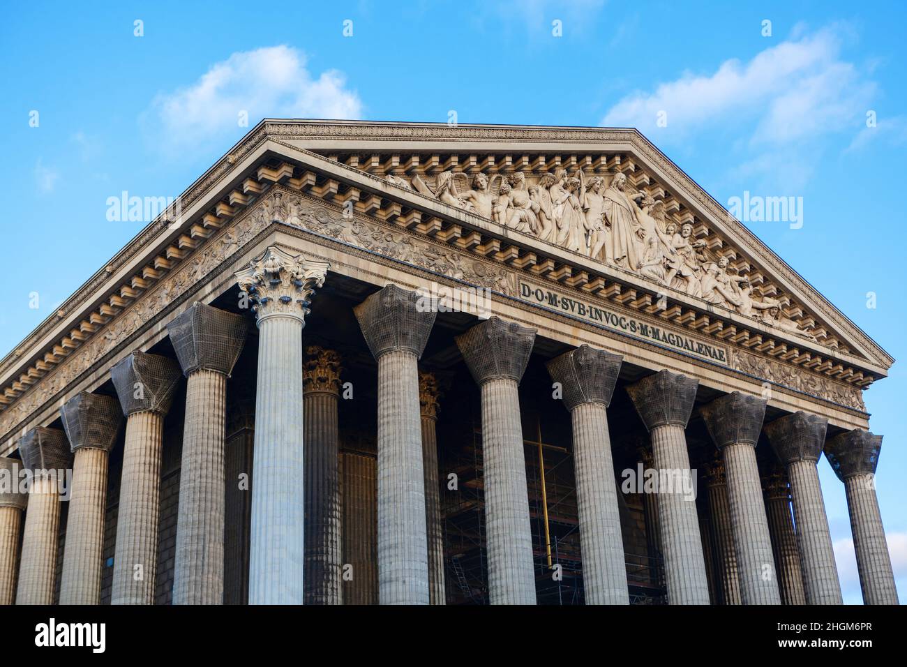 Madeleine Church in Paris . Corinthian Ionic Order Columns Stock Photo