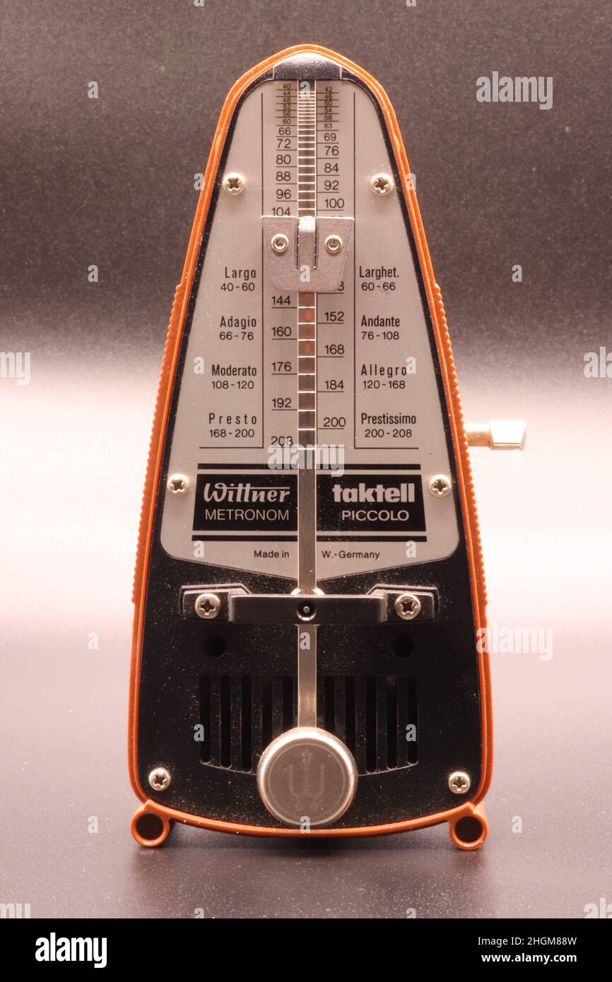 Isolated vintage metronome music practice equipment Stock Photo Alamy