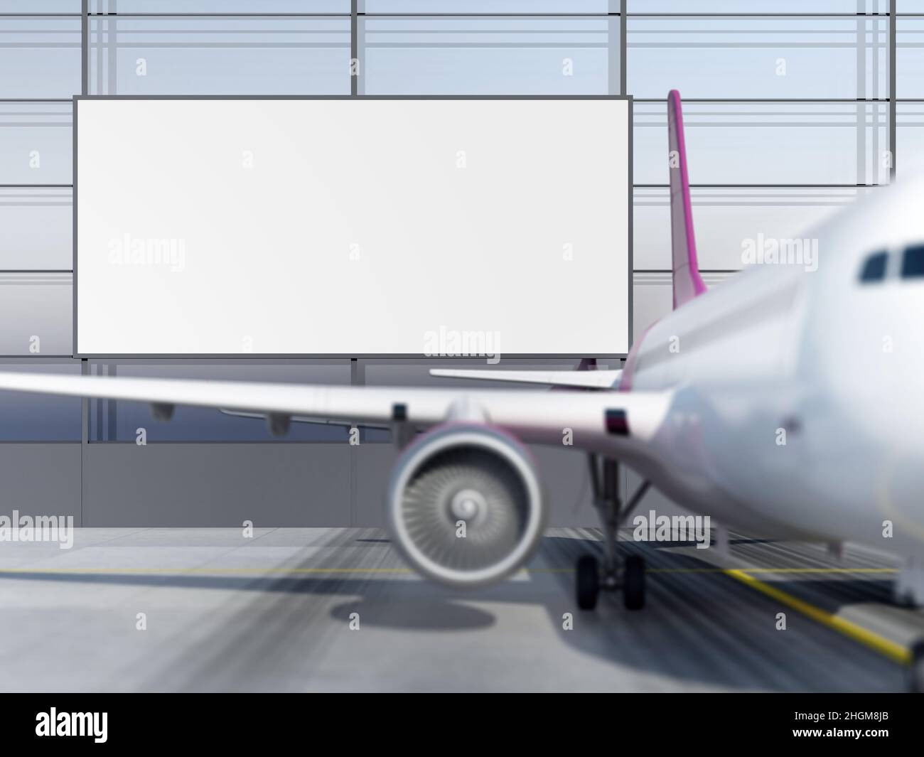 Aviation advertising, illustration Stock Photo