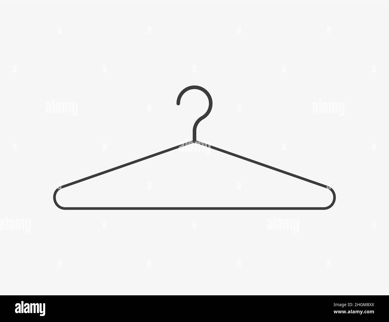 Hanger icon outline vector. Clothes hanger symbol Stock Vector Image