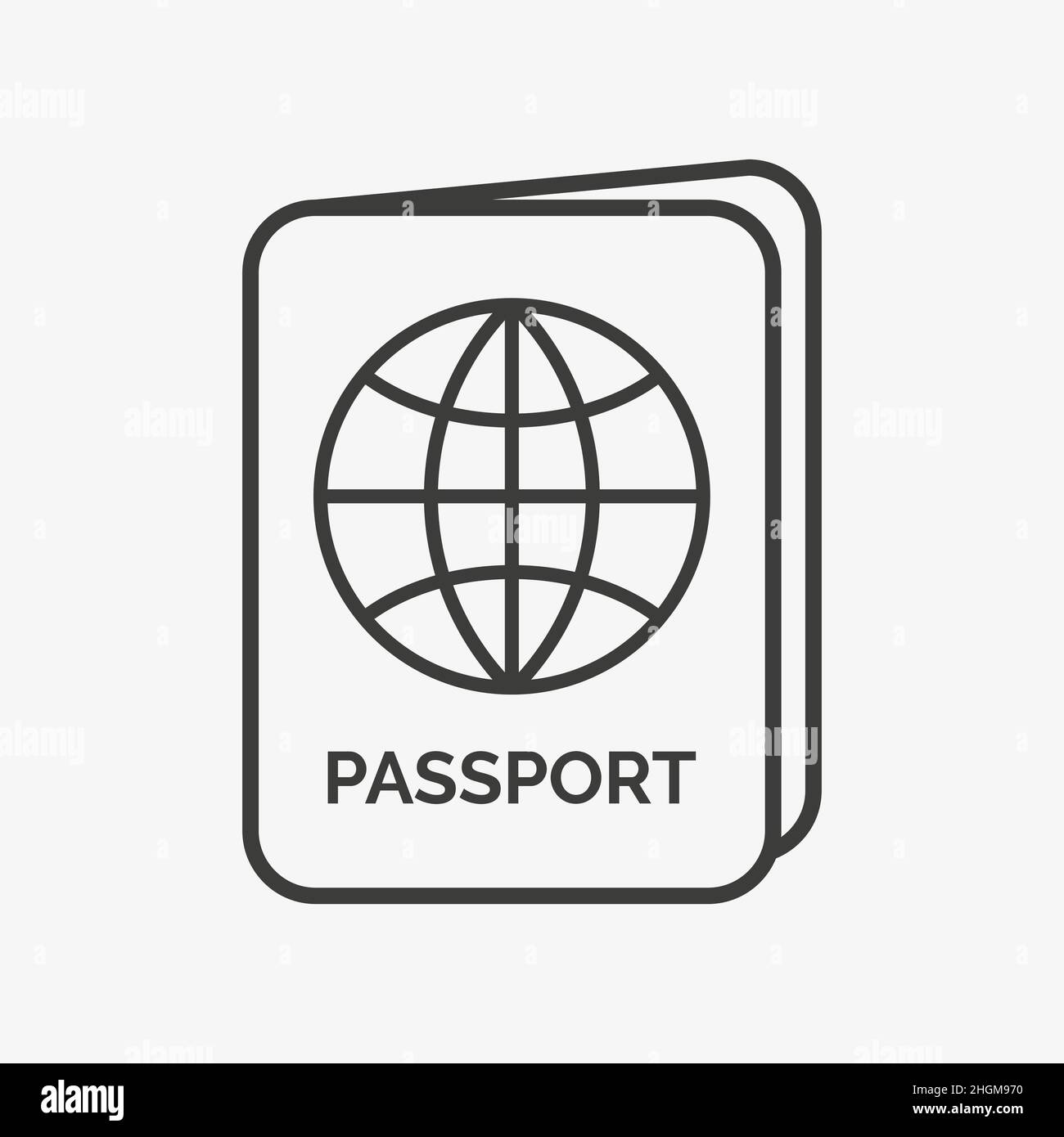 Passport icon on white background. Traveling sign Stock Vector Image & Art  - Alamy