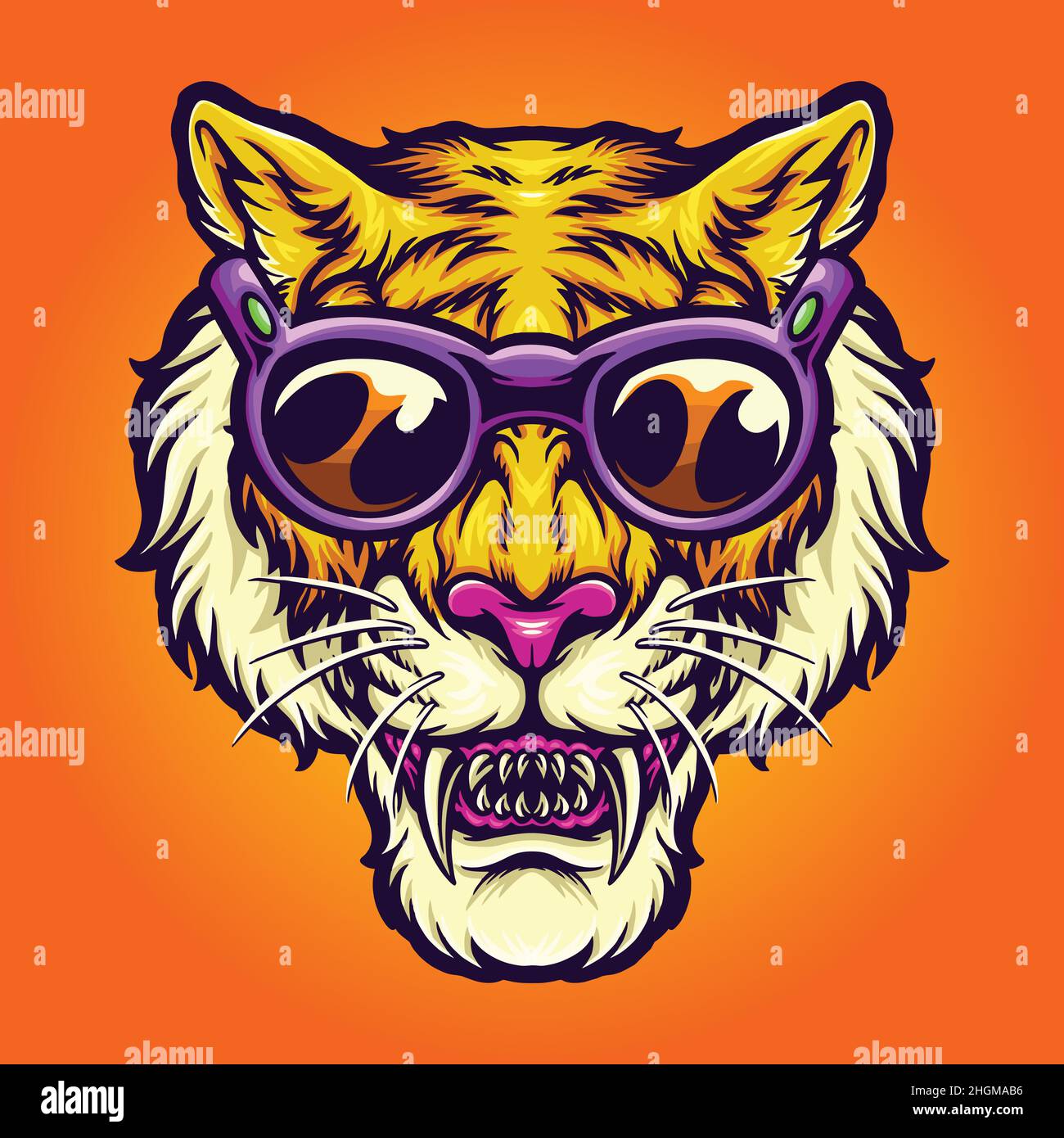 Happy Tiger Summer Vacation Holiday Vector illustrations for your work ...