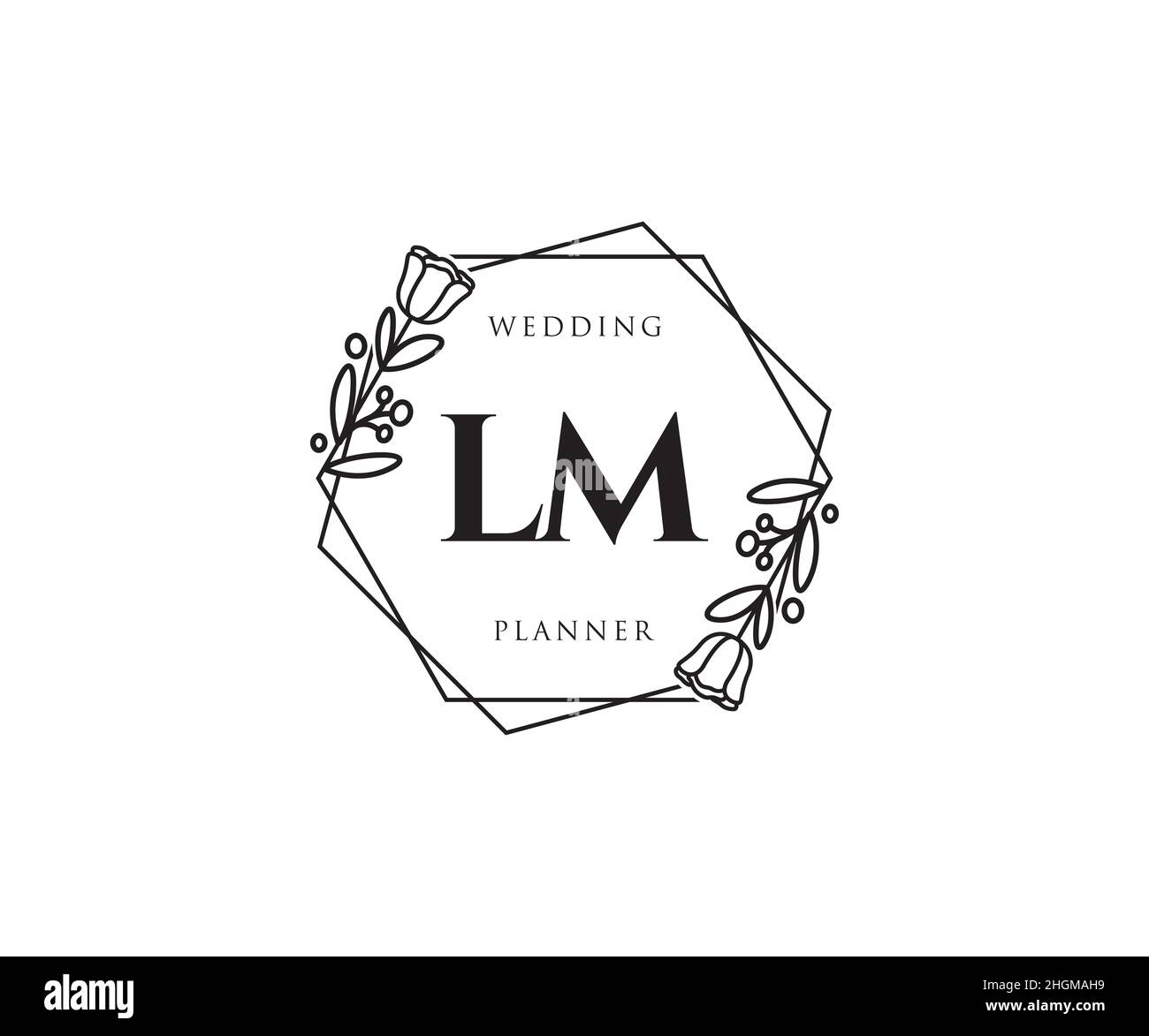 LM feminine logo. Usable for Nature, Salon, Spa, Cosmetic and Beauty ...