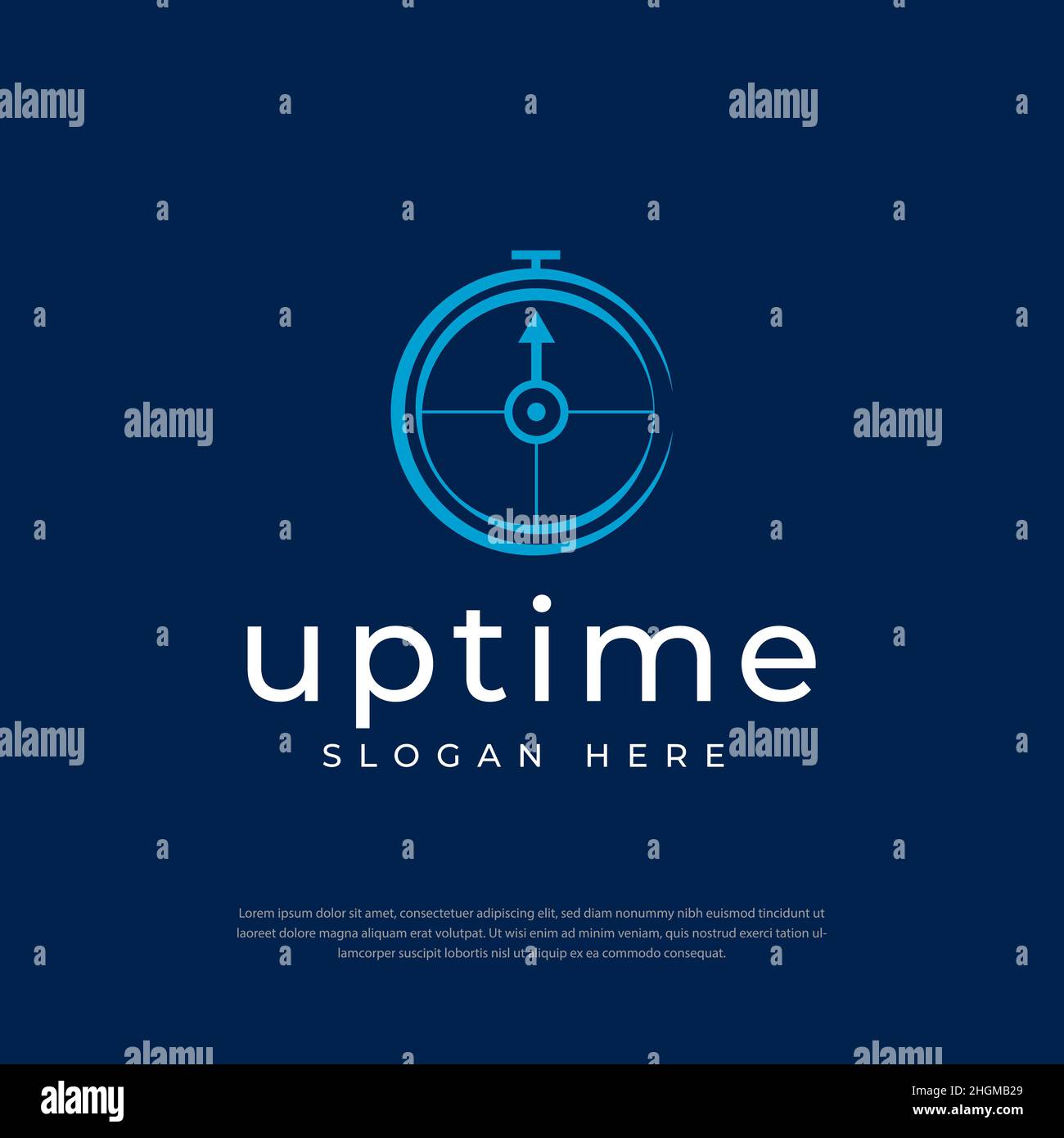 Time up logo template. Clock logo design. Time and watch vector icon