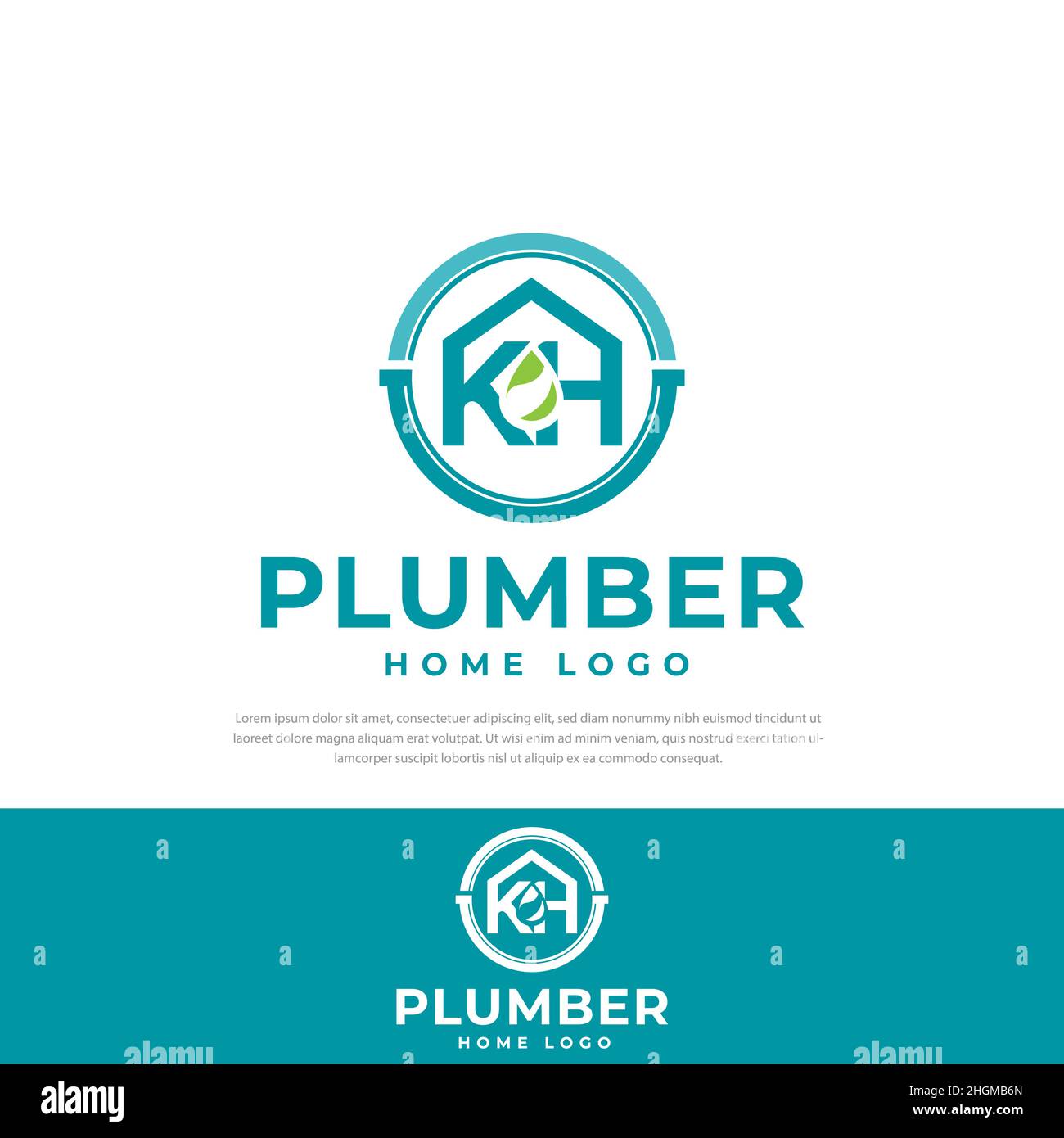 Home plumbing design logo,Company vector design template,symbol,icons Stock Vector