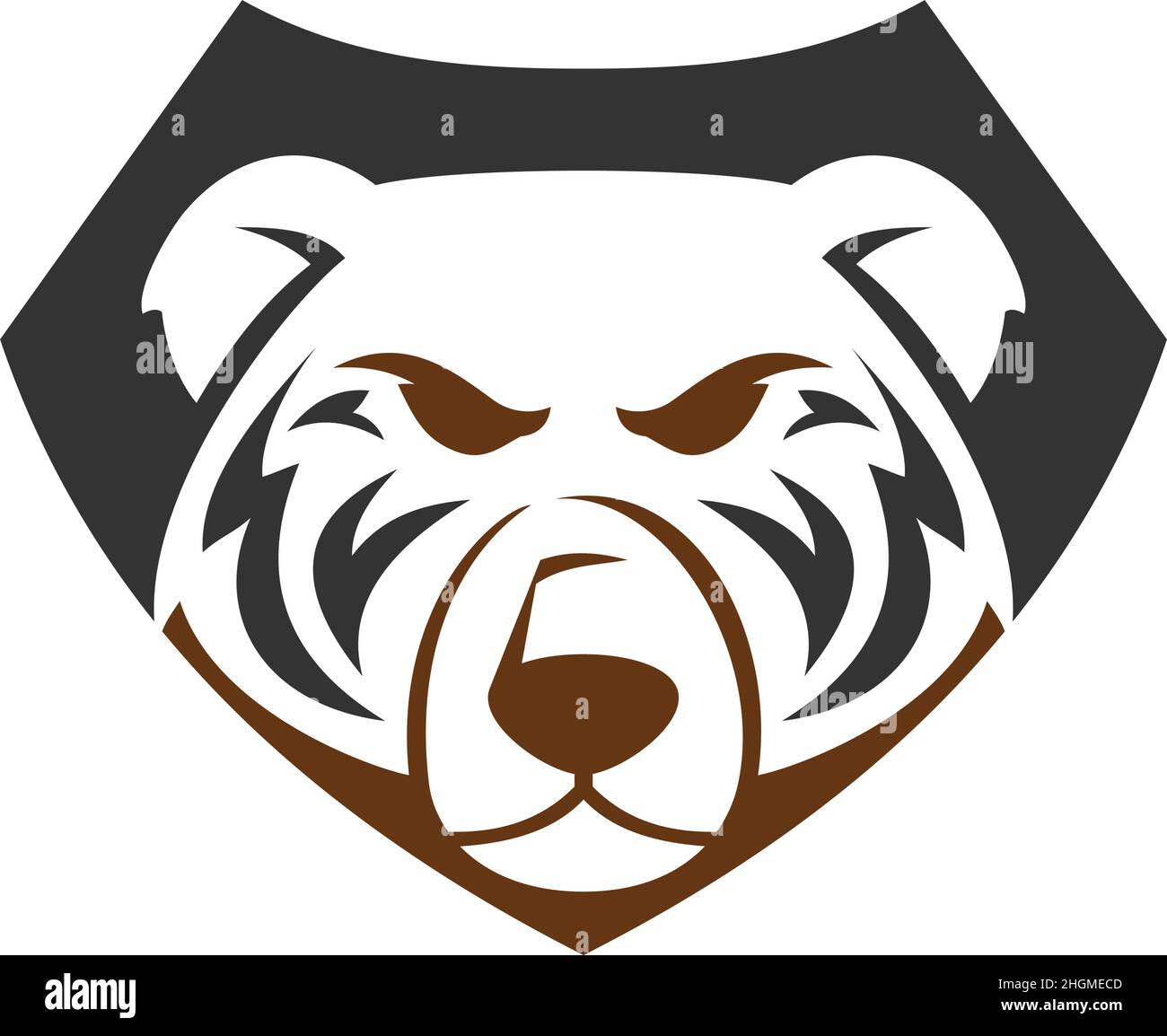 Bear Shield Icon Illustration Brand Identity Stock Vector Image & Art