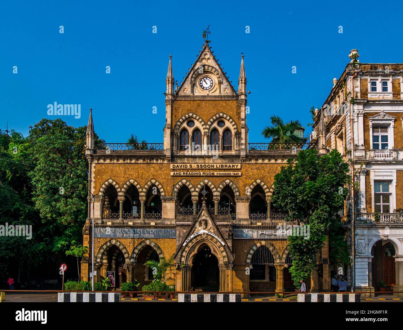 MUMBAI, INDIA - November 26, 2021 : The David Sassoon Library and Reading Room, the first building to come up at the southern end of the Esplanade, ha Stock Photo