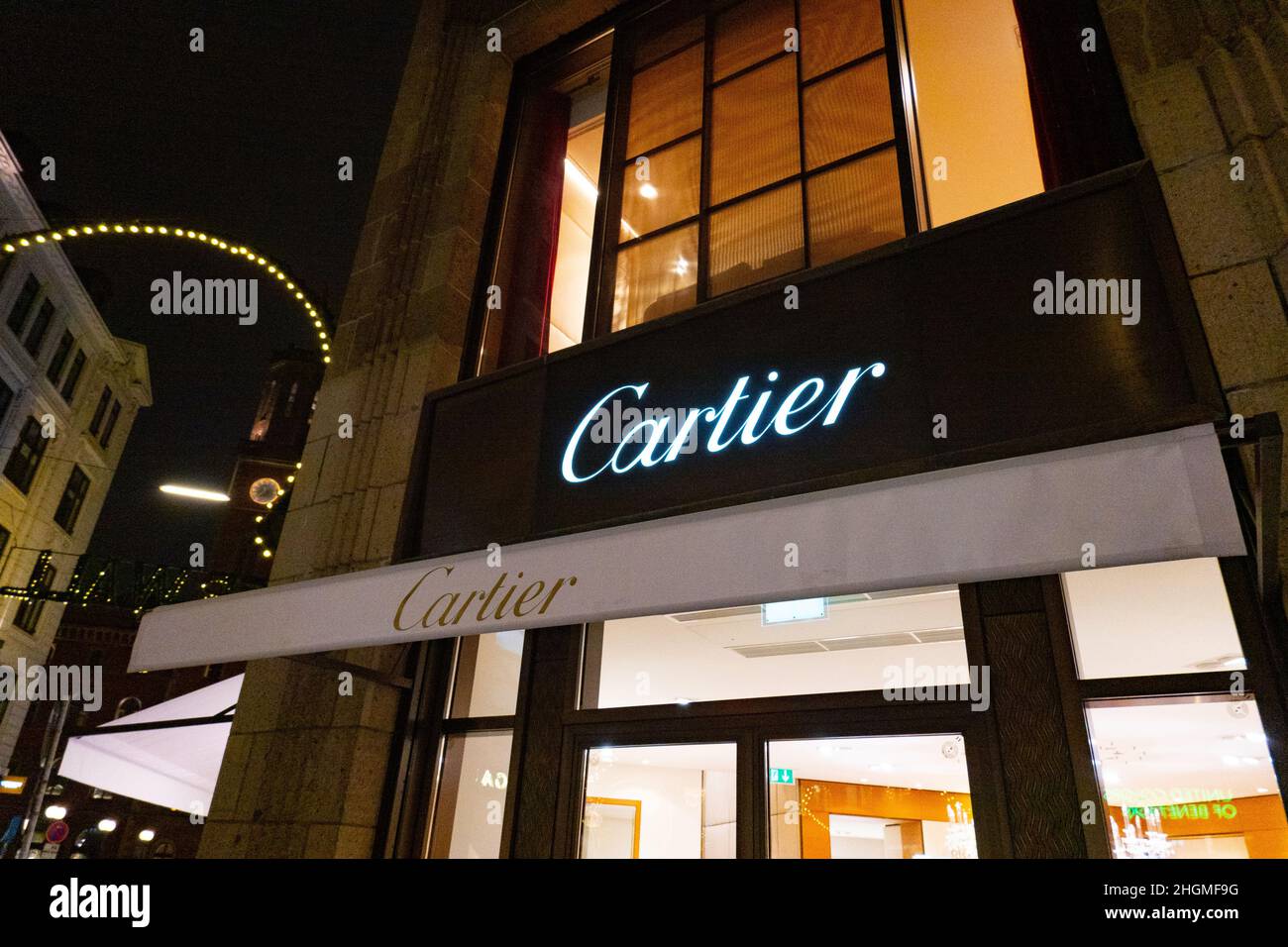 Cartier jewellery store CITY OF HAMBURG GERMANY DECEMBER 21