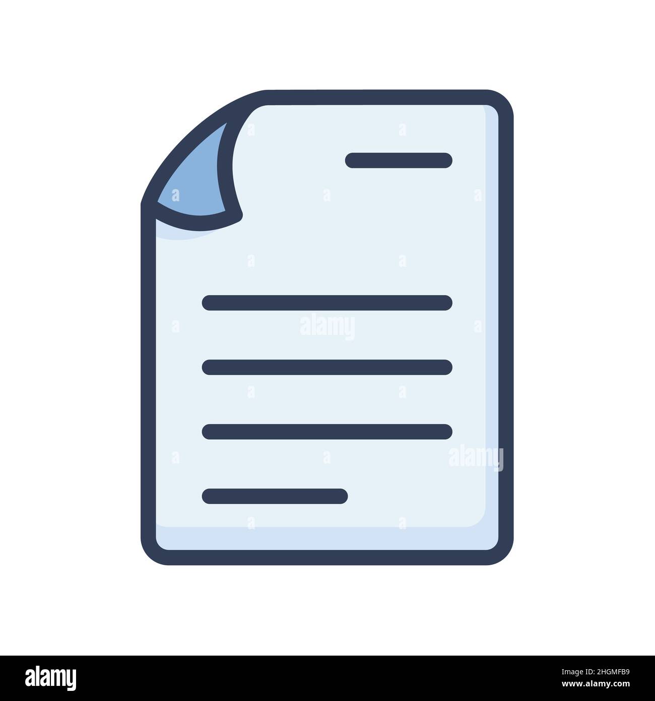 text document file paper sheet page single isolated icon with filled ...