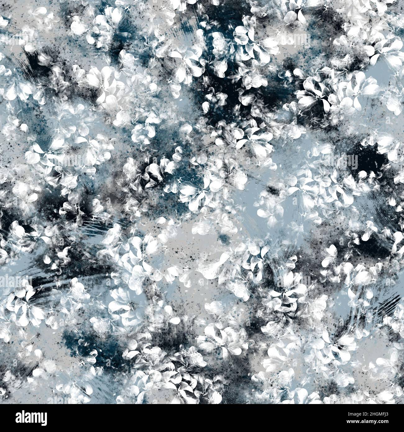 Seamless navy blue and white abstract grungy seamless surface pattern ...