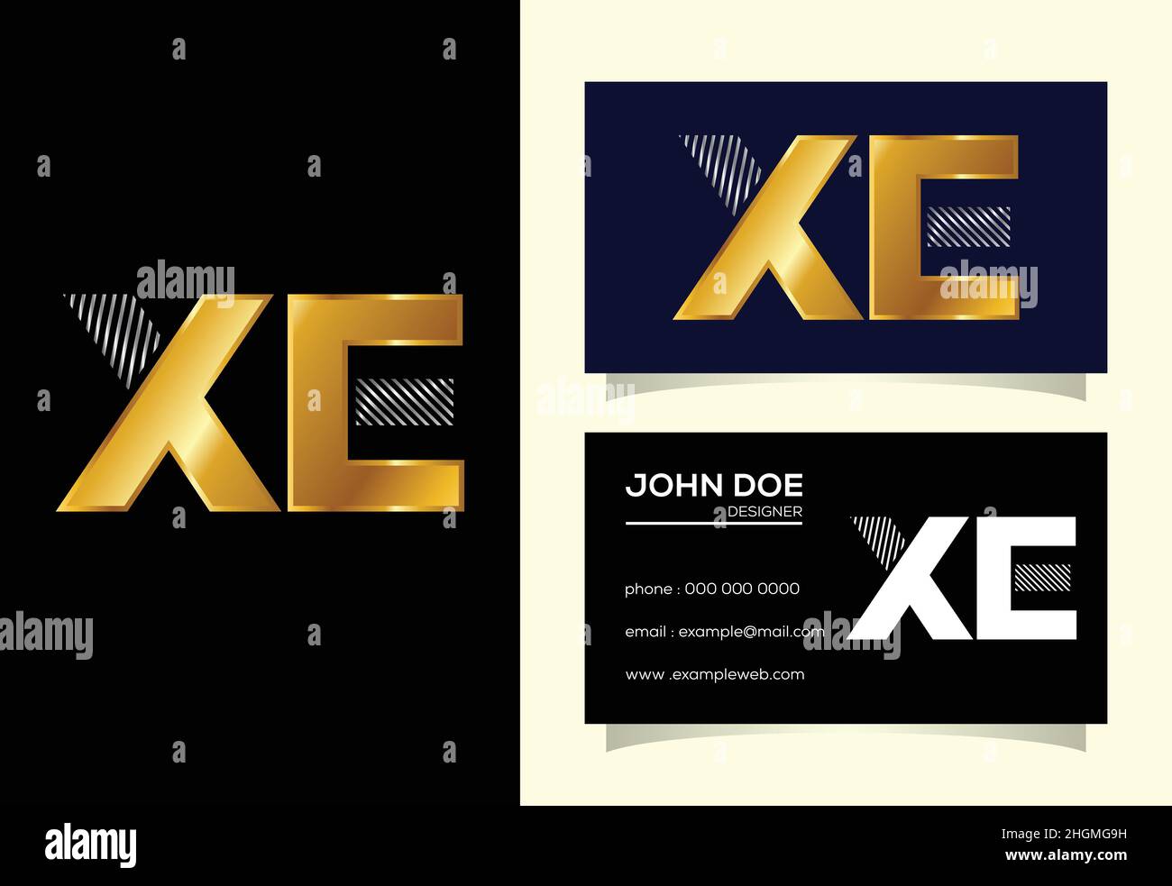 Initial Monogram Letter X E Logo Design Vector Template. Graphic ...