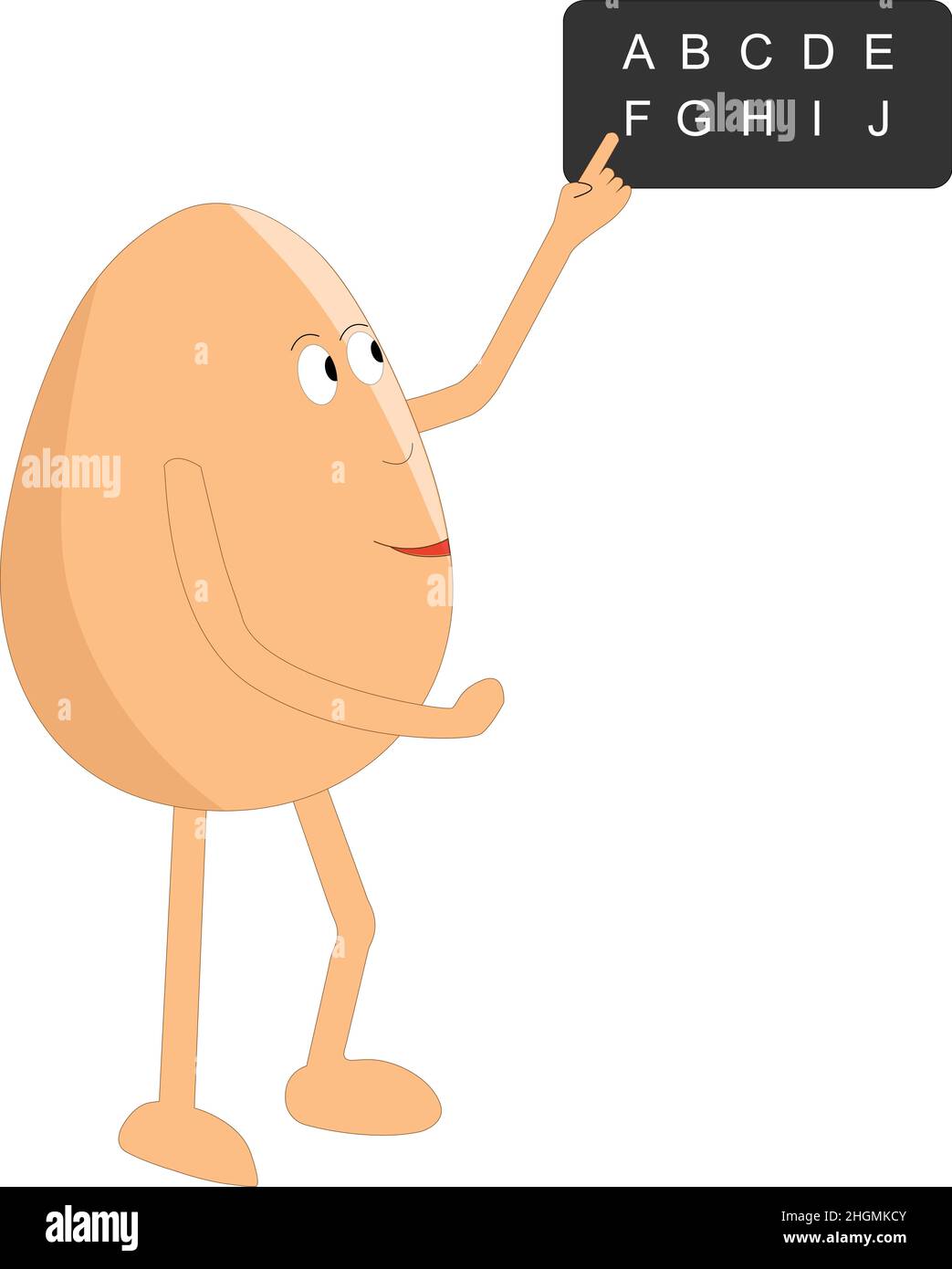 Cute teacher egg teaching abcd vector illustration cartoon Stock Vector  Image & Art - Alamy