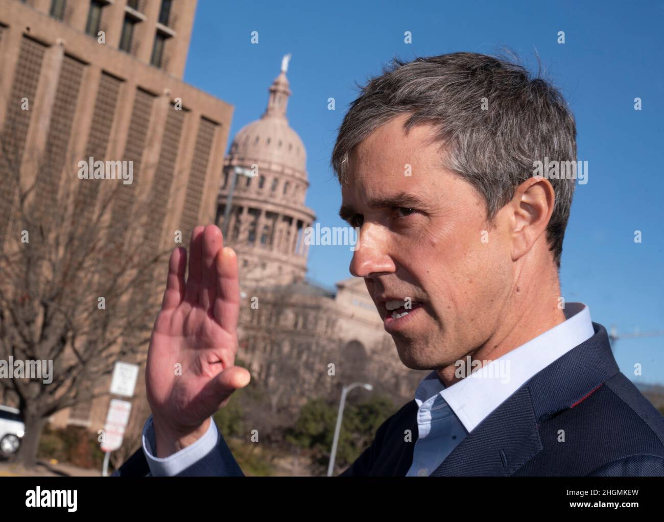 Austin, Texas, USA. 21st Jan, 2022. Democratic candidate for Texas