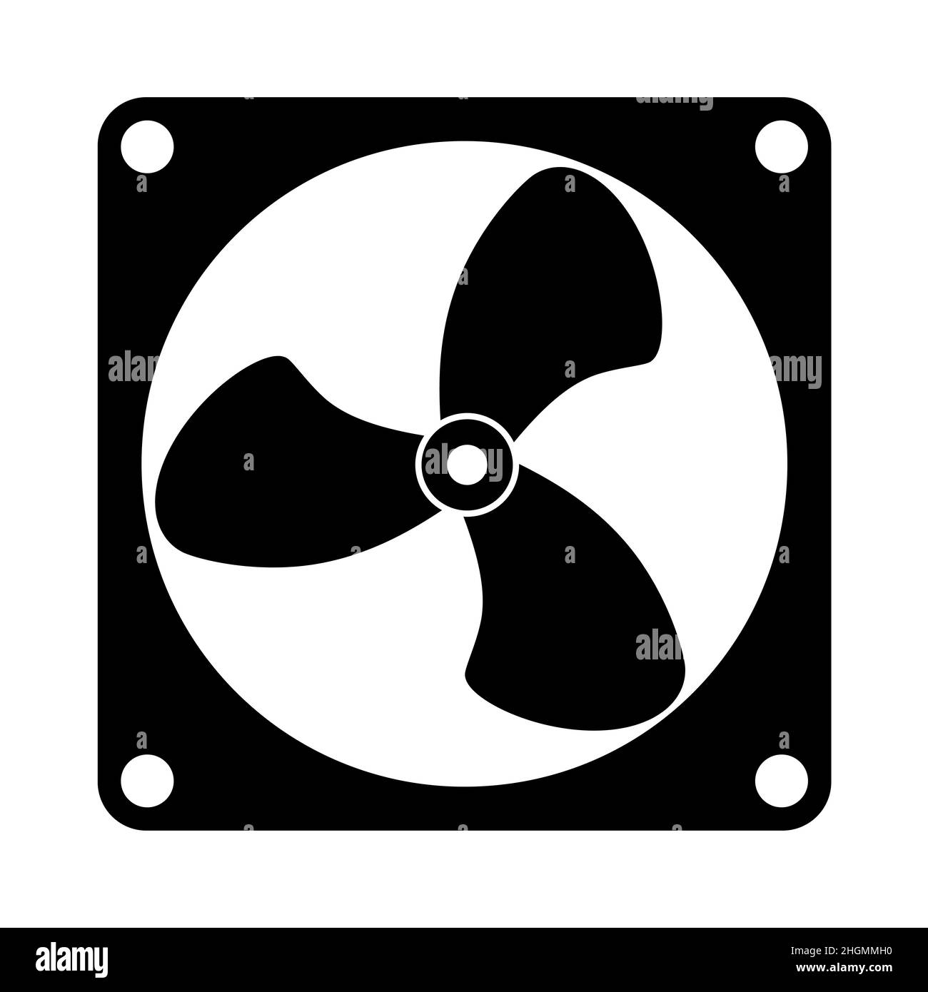 Cooler cooling system and air ventilation fan blowing and ventilation Stock Vector