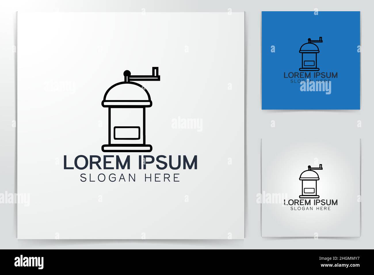 coffee grinder logo design Stock Vector Image & Art Alamy