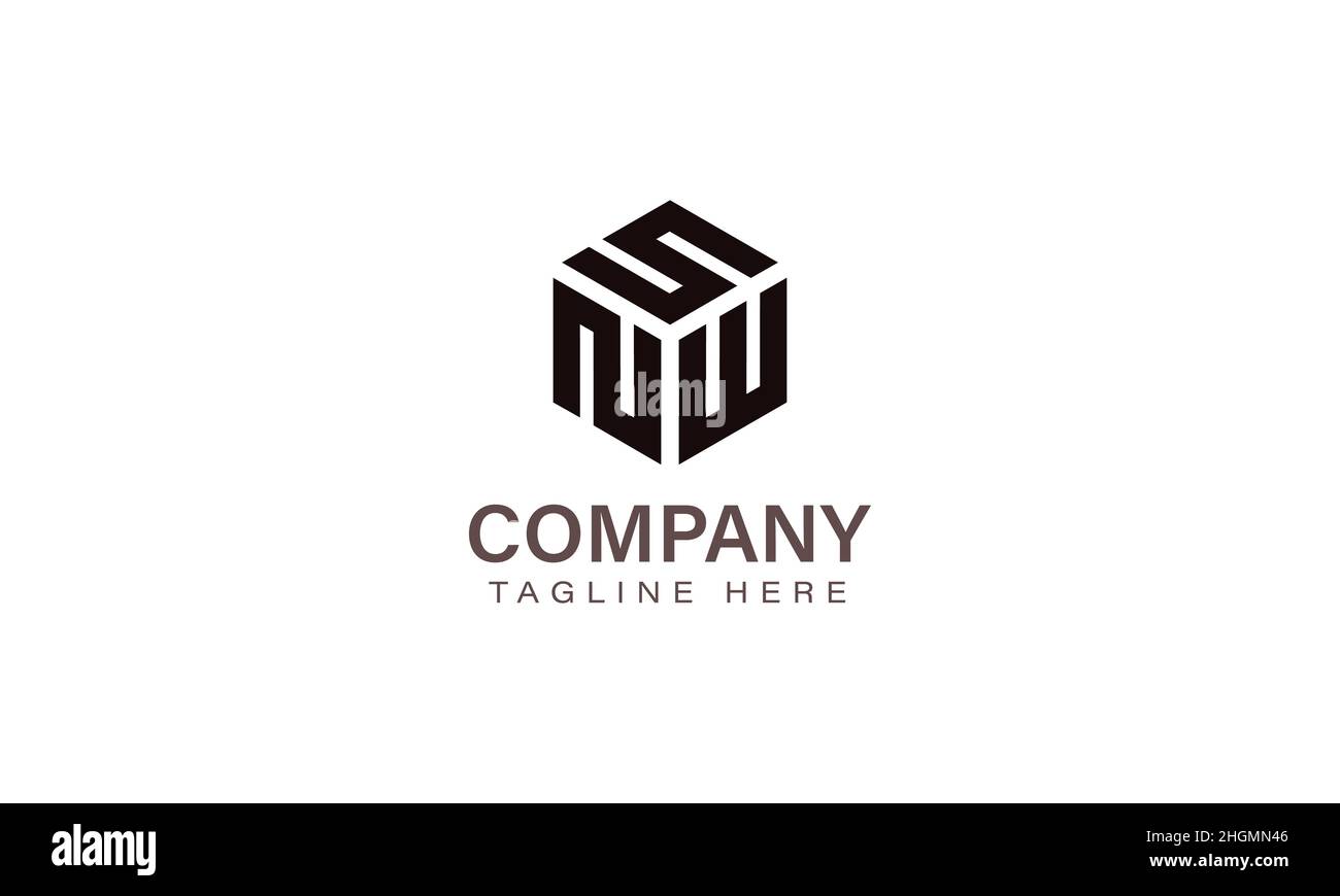 Snw hexagon logo Stock Vector Images - Alamy