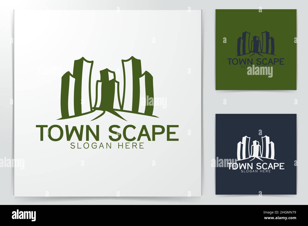 town scape logo design Stock Vector