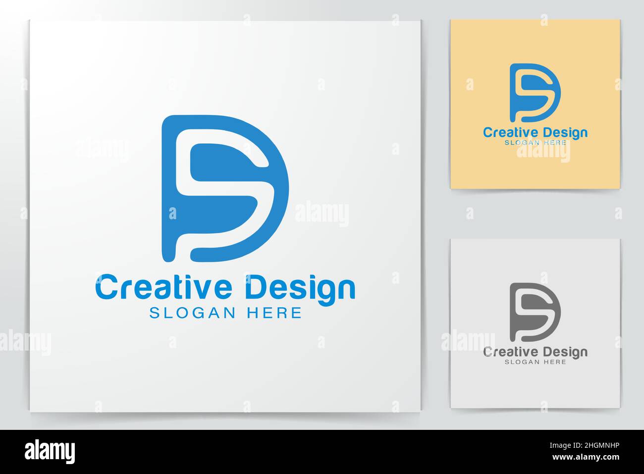 initial letter d s. negative space logo Ideas. Inspiration logo design ...