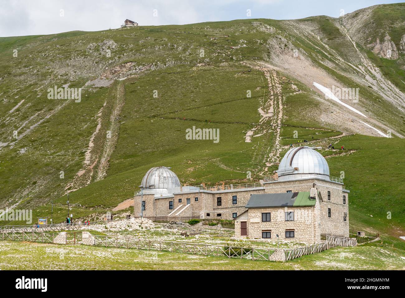 September 2021, Astronomical Observatory of Abruzzo 2138m. It is located in Campo Imperatore, the Gran Sasso and Monti della Laga National Park Stock Photo