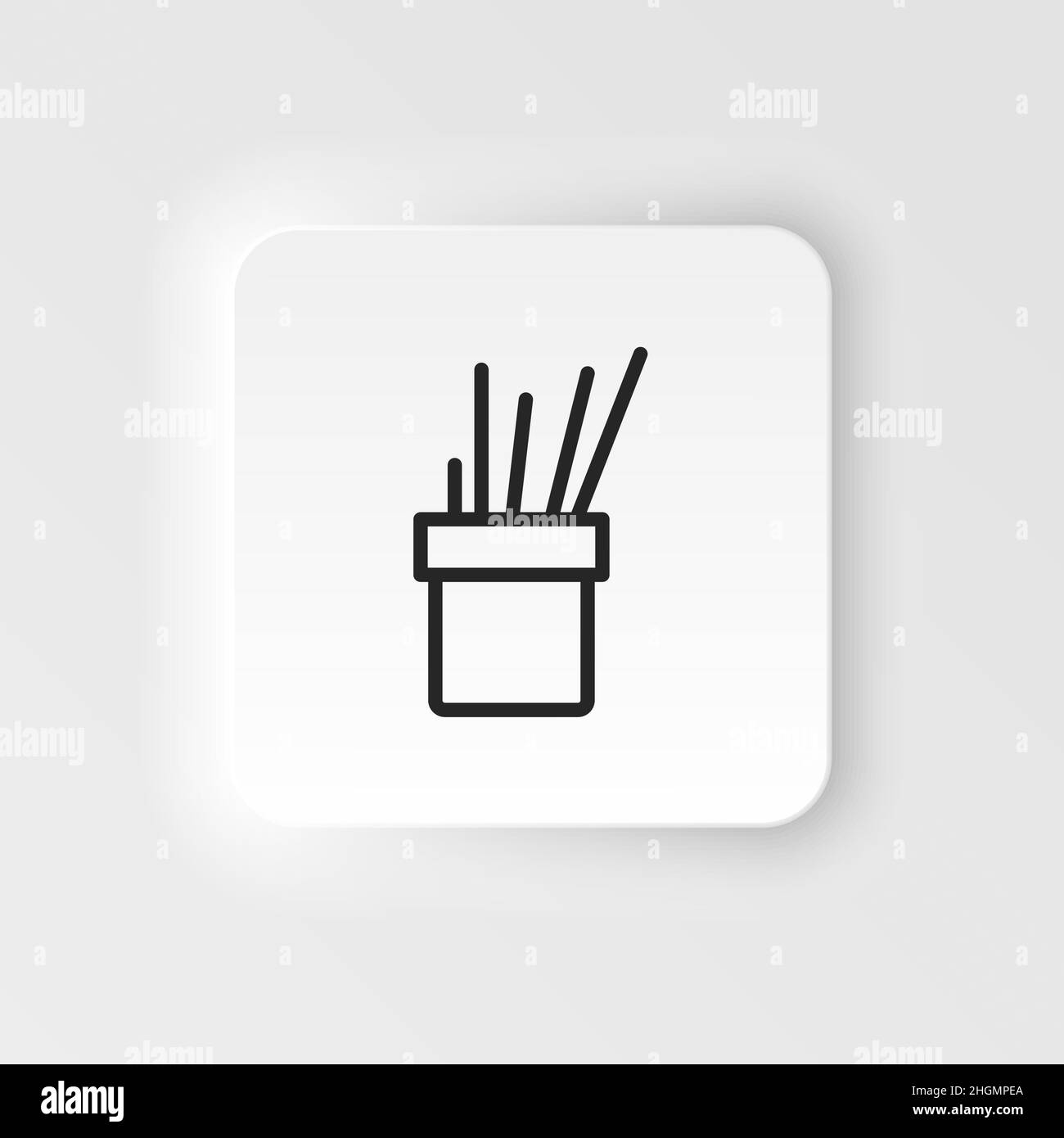 Application, graphic, tools vector icon. Element of design tool for mobile concept and web apps. Thin neumorphic style vector icon for website design Stock Vector