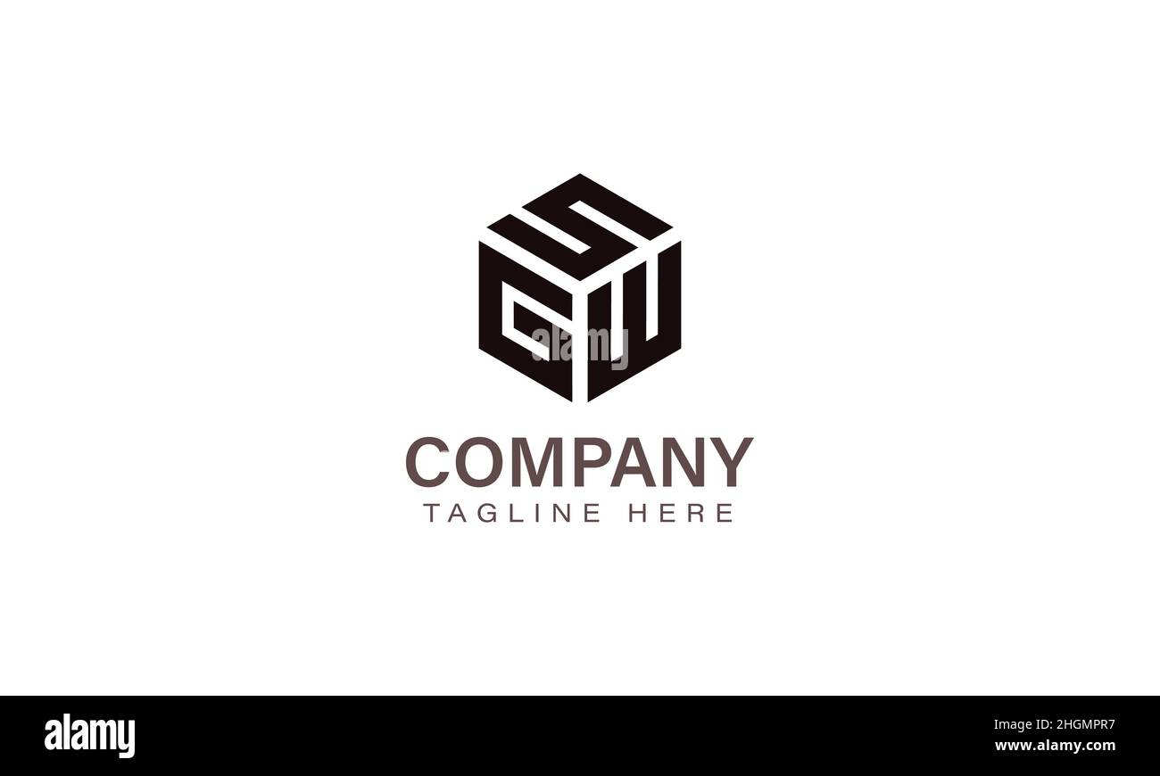 Letter SGW Logo, Three Letter Logo, Alphabet S G W Hexagon Shape Vector ...
