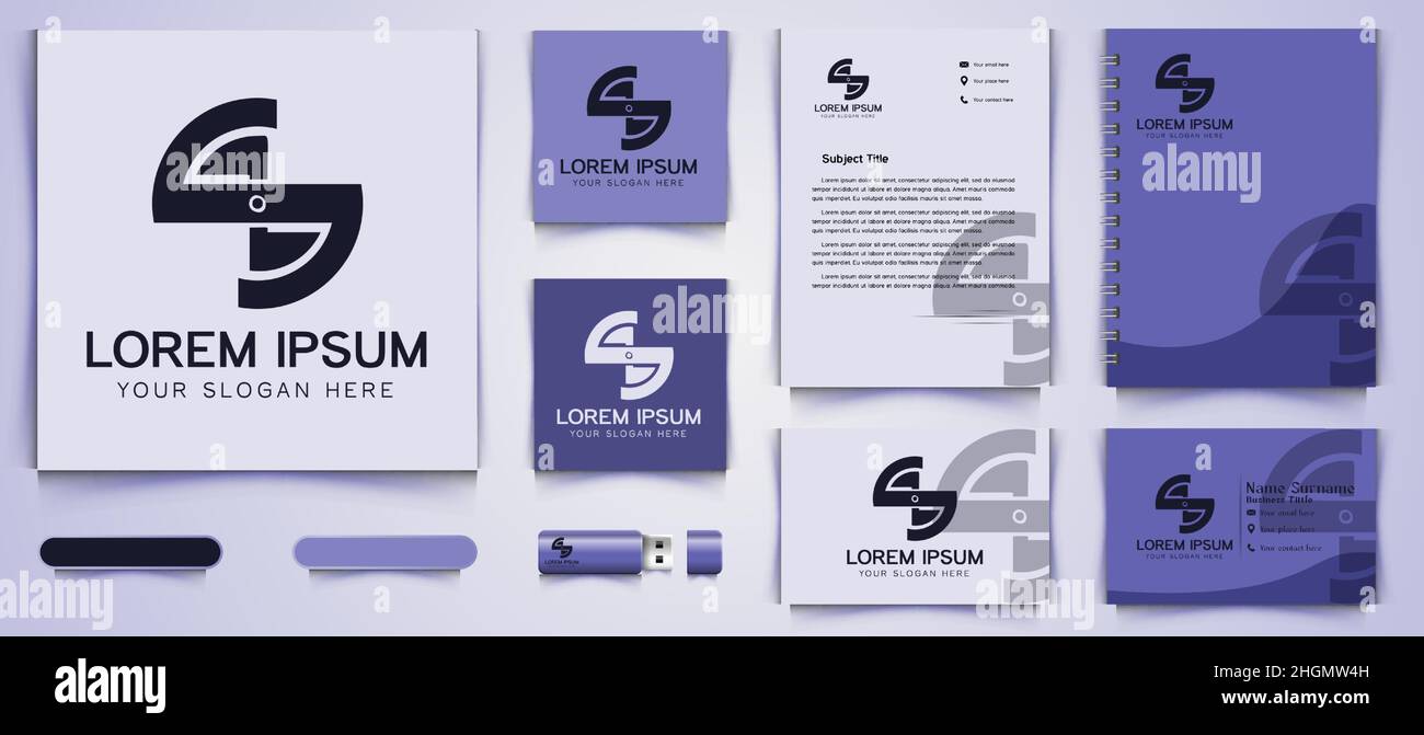 Initial Letter S and propeller Logo and business card branding template ...