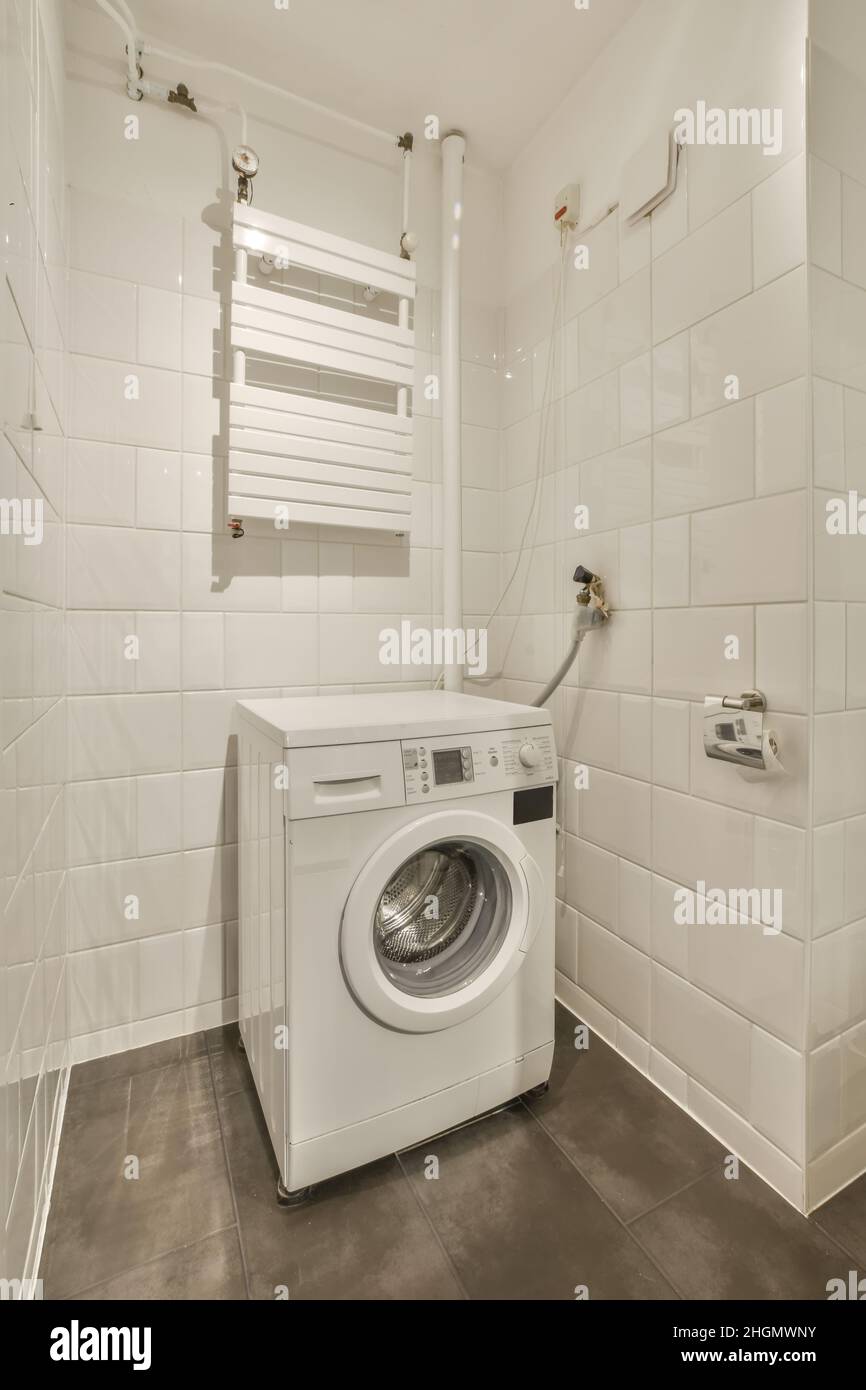 Laundry interior design in a luxury house Stock Photo - Alamy